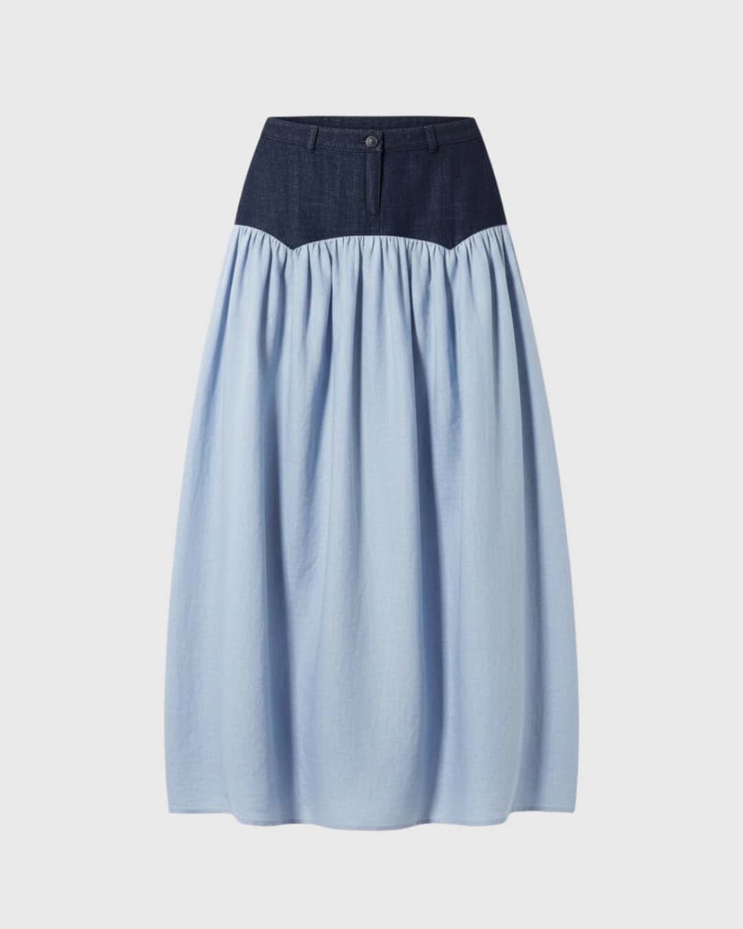 SAND DENIM SKIRT