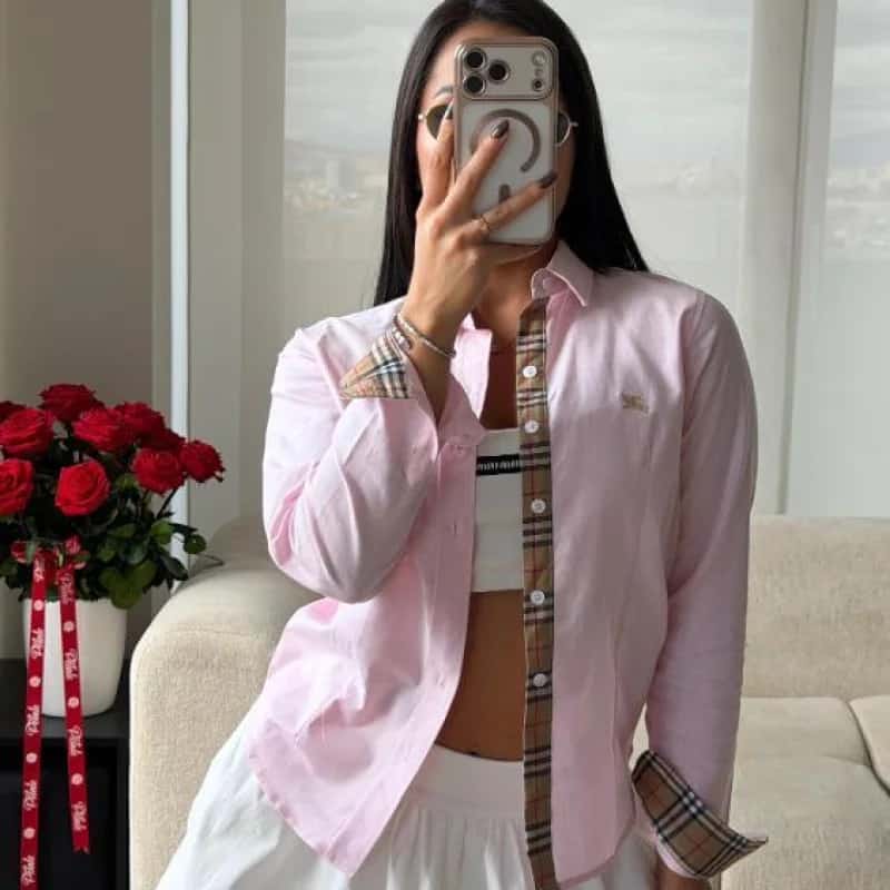 CAMISERA BURBERRY ROSADA