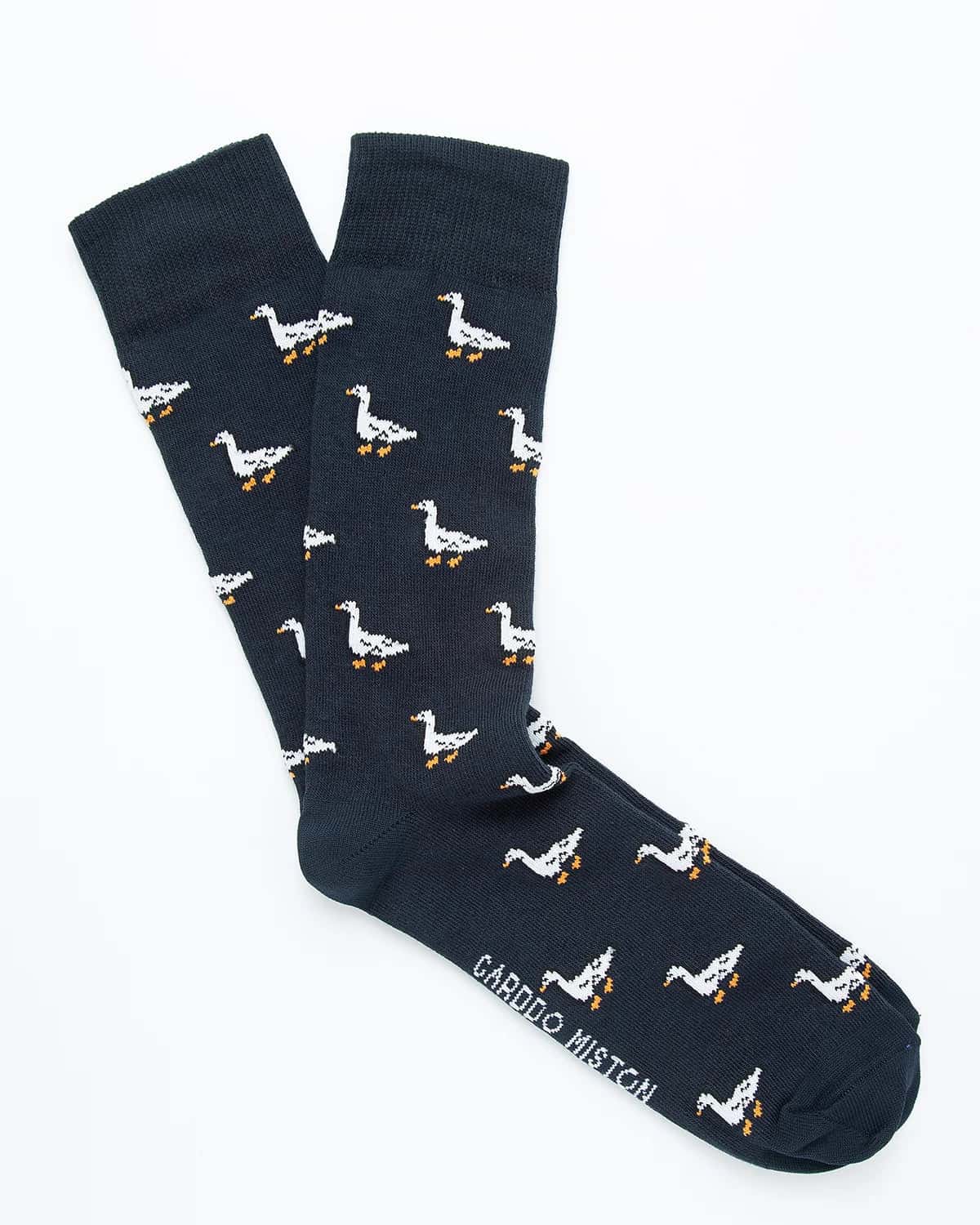 Medias Algodón Estampado Patos - Fondo Azul