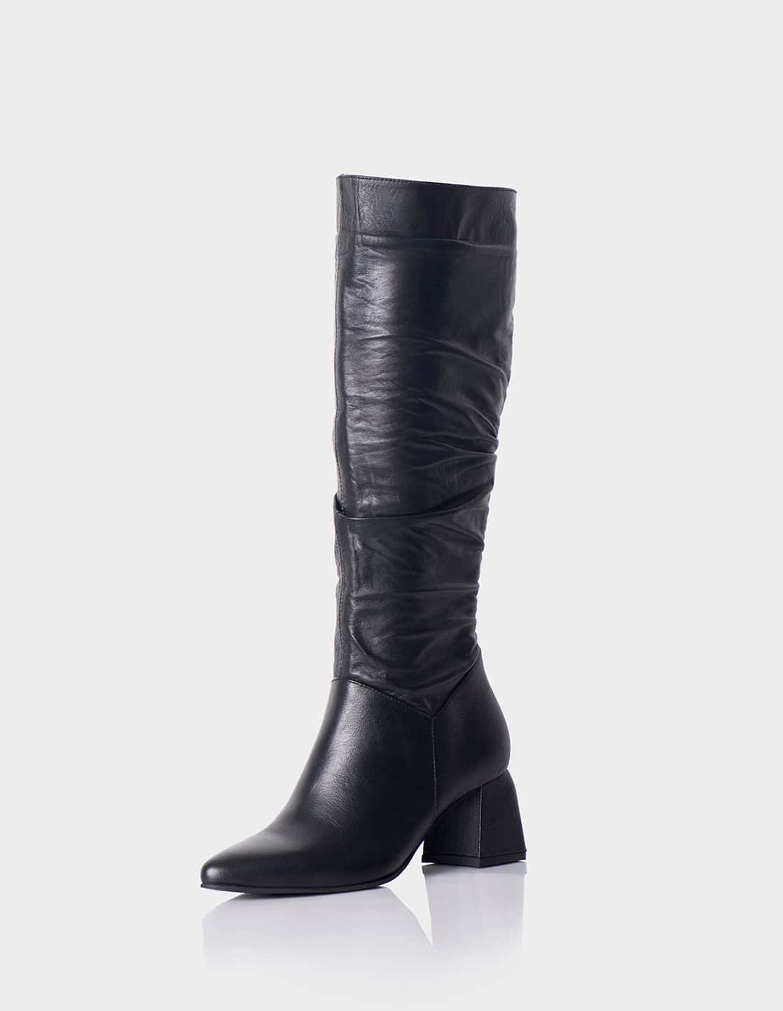 Bota Evangeline Cuero Negro - miniatura 3