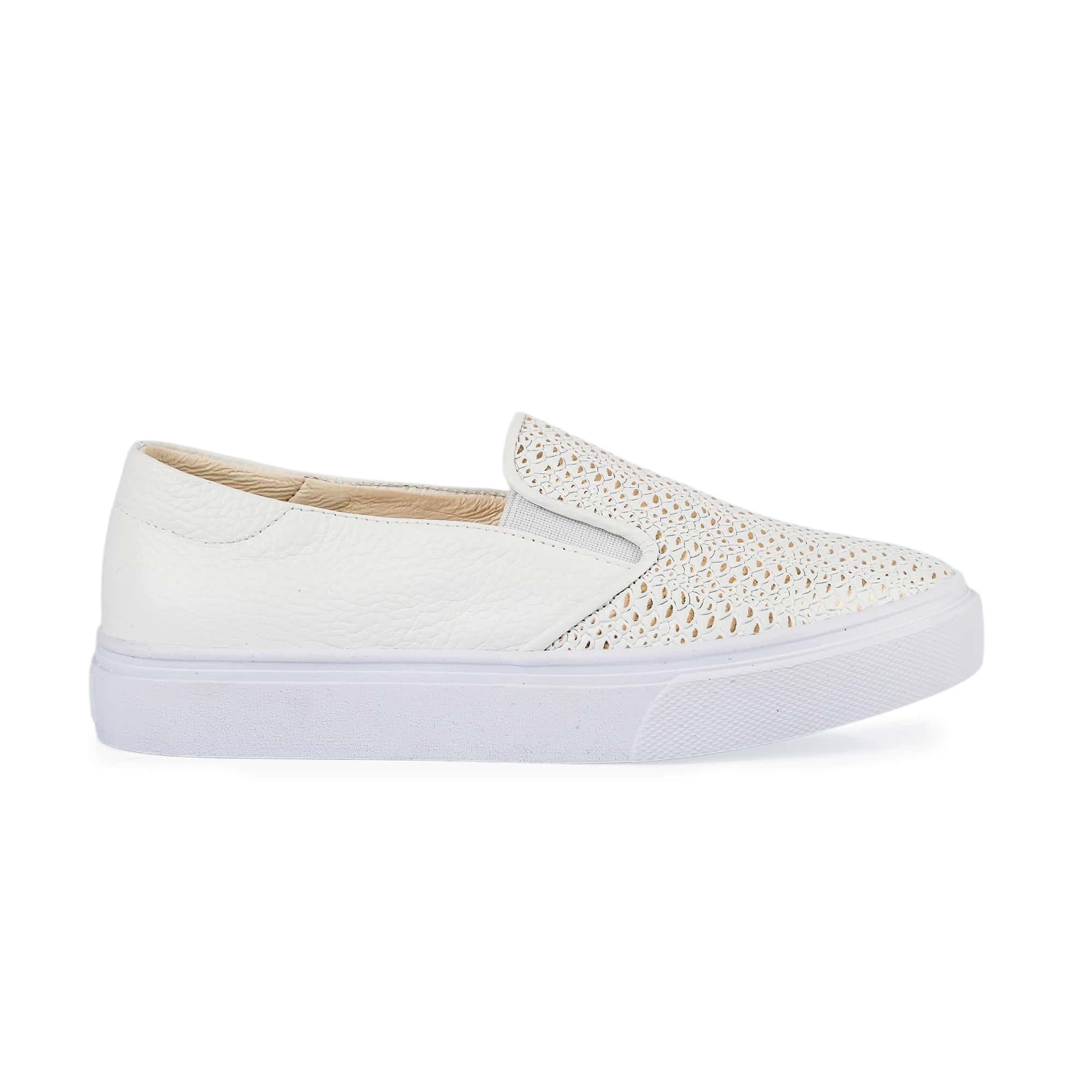 "ALUNA" TENIS EN CUERO SIN CORDONES