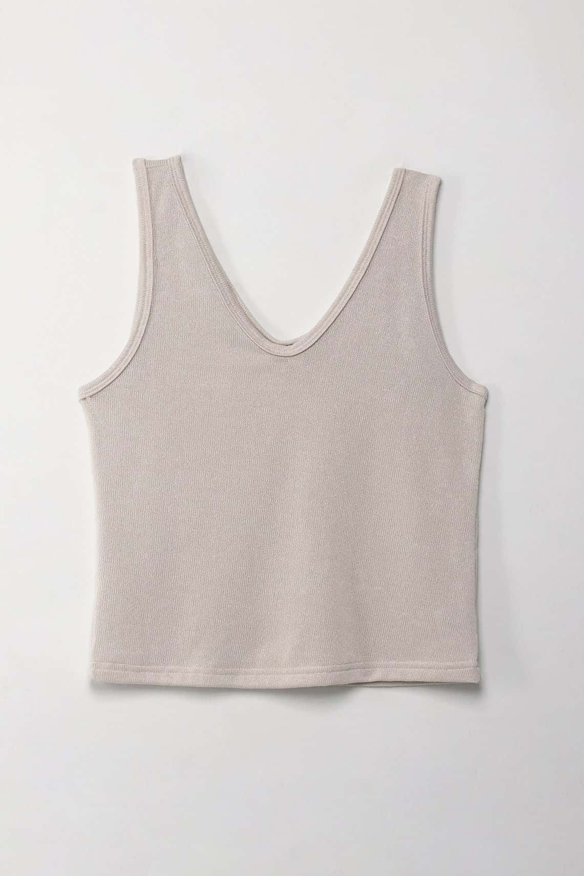 Camiseta básica manga sisa crudo con textura suave para mujer