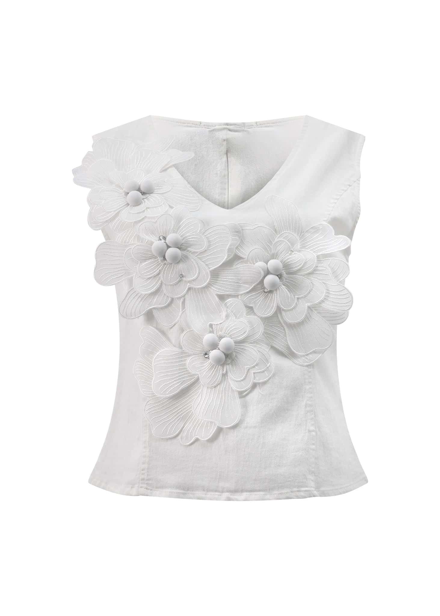 Blusa Neck with Pearl