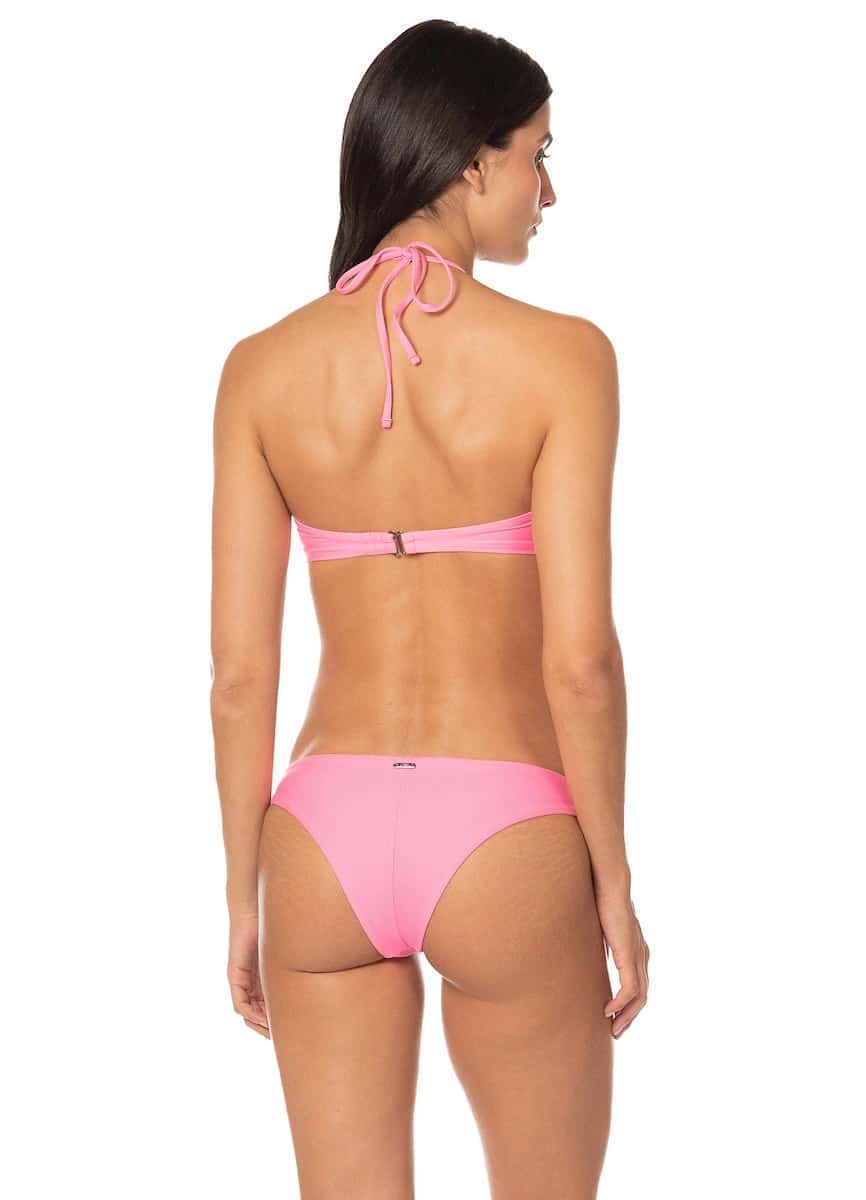 Maaji Pink Iconic Low Rise Thin Side  Bikini Bottom