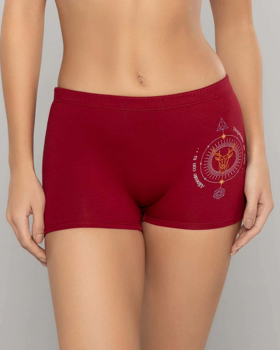 Boxer Largo Tiro Alto en Algodón Estampado para Mujer Ref. 8012 - miniatura 9