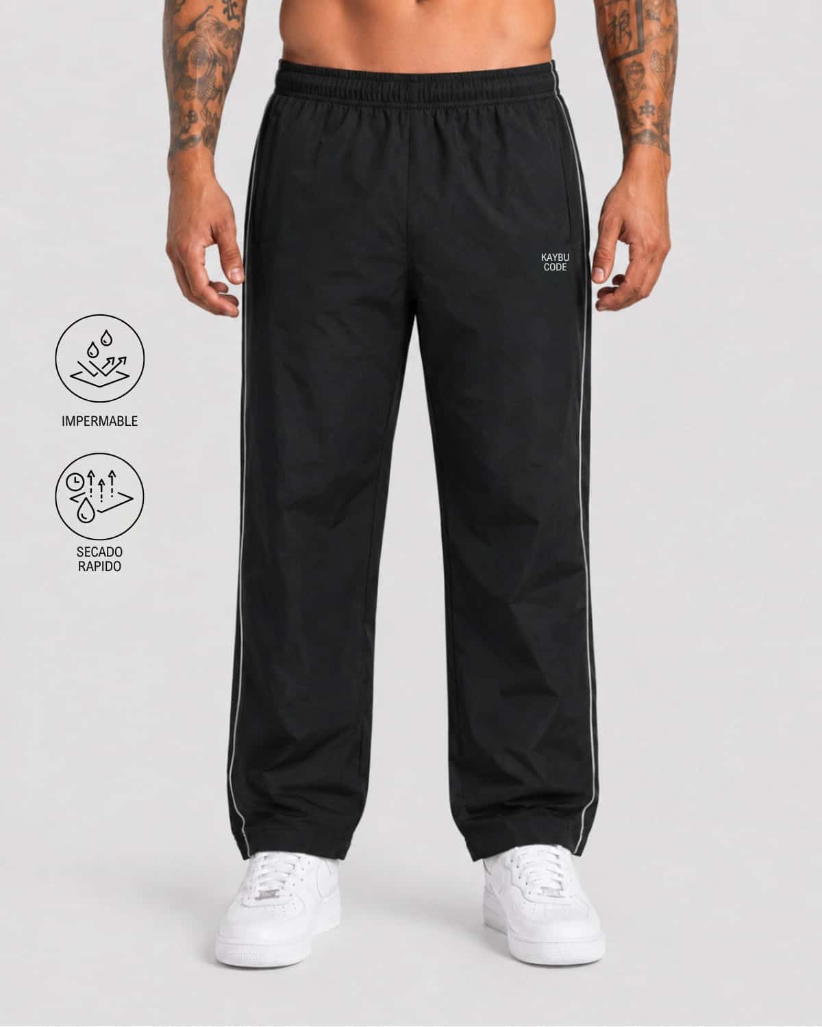Jogger Caída Recta Tela Impermeable Kaybu Code  | KBMEN RF.436