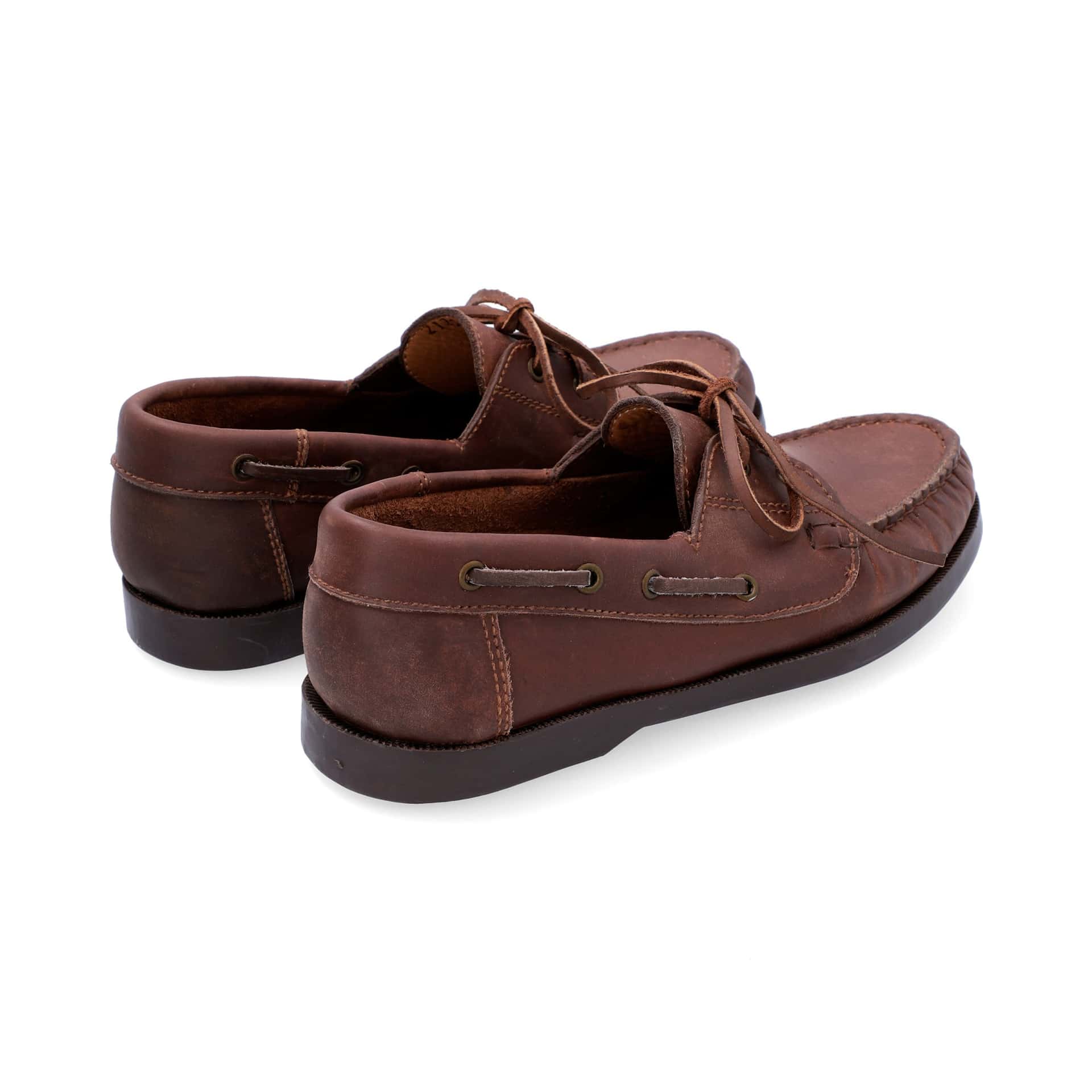 Mocasines Boat Shoes Cuero Graso Café - miniatura 2