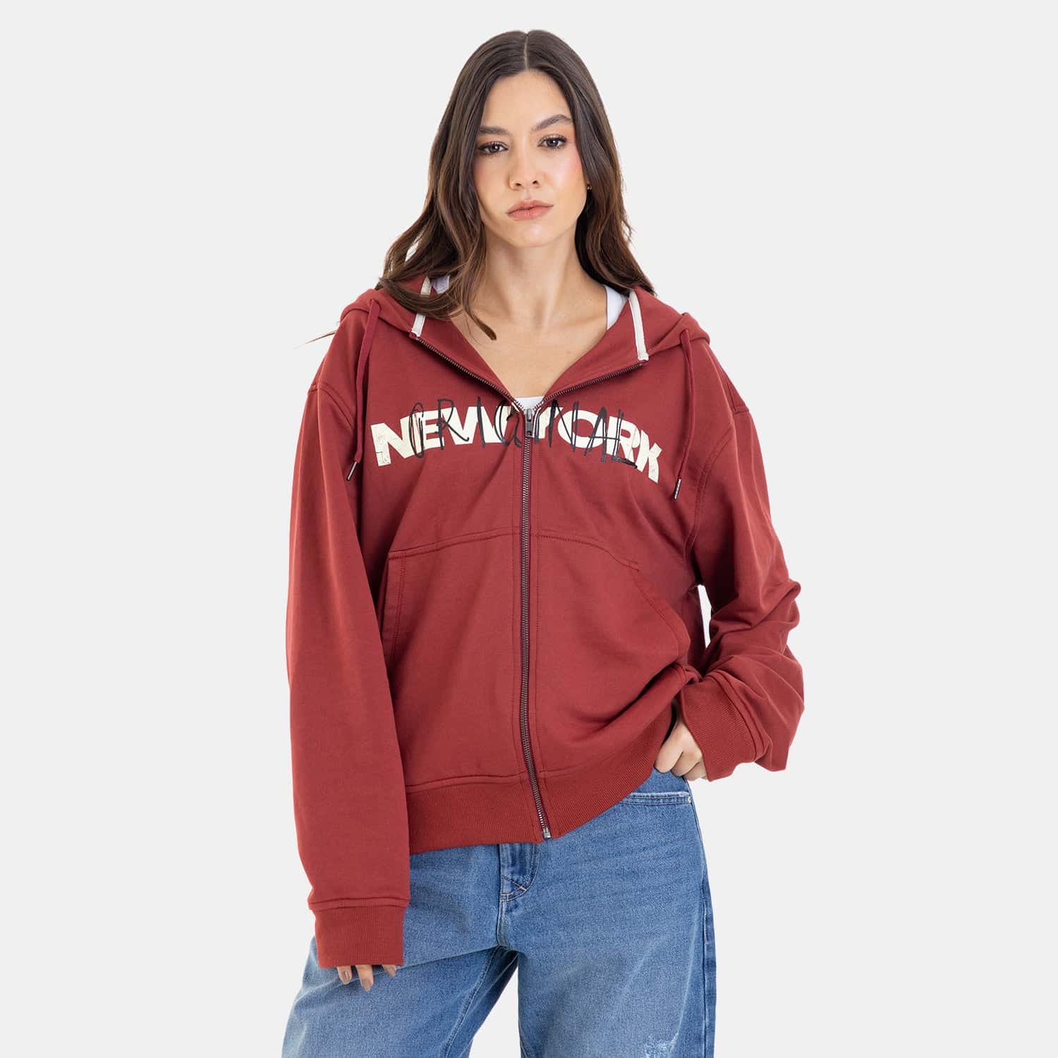 Zip Hoodie Regular Fit Red