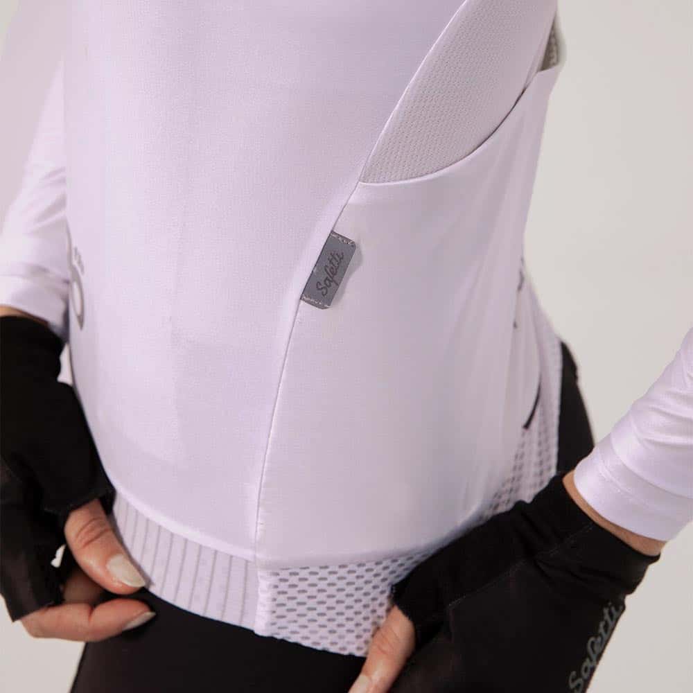 CAMISA CICLISMO MANGA LARGA ESSENTIAL WHITE PARA MUJER - miniatura 4