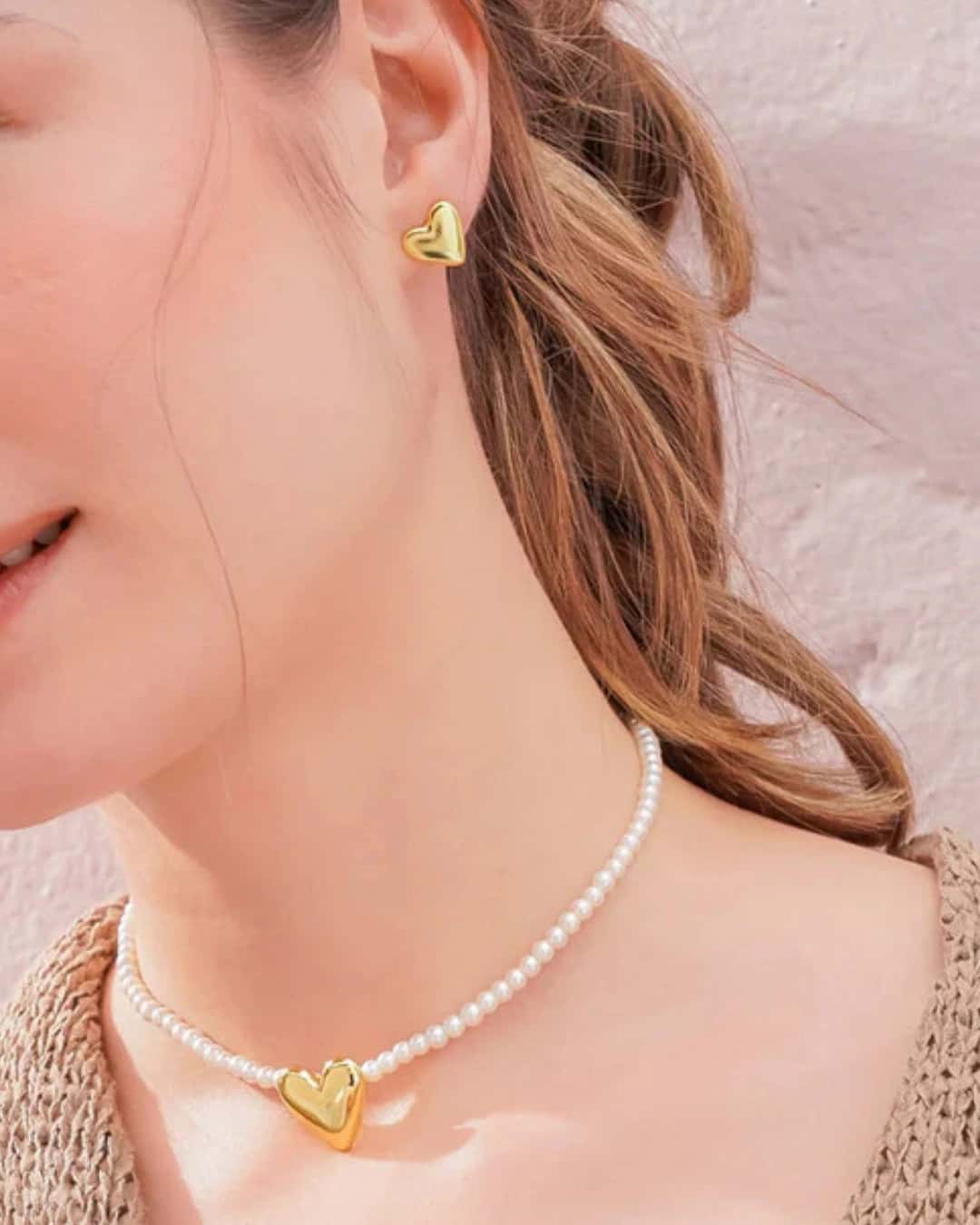 Collar + Aretes Corazón - miniatura 2