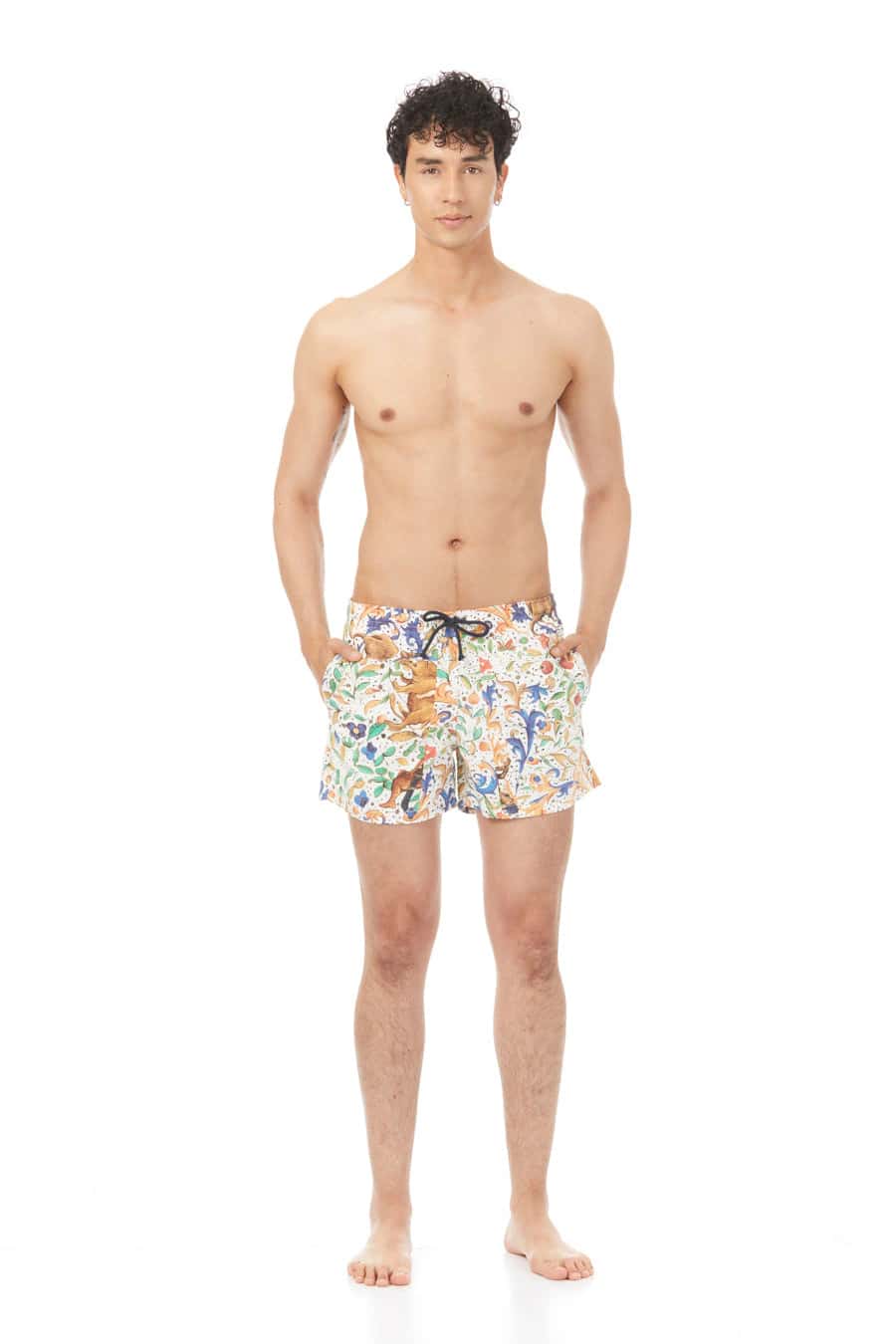 Men's swim trunk white lorenzo