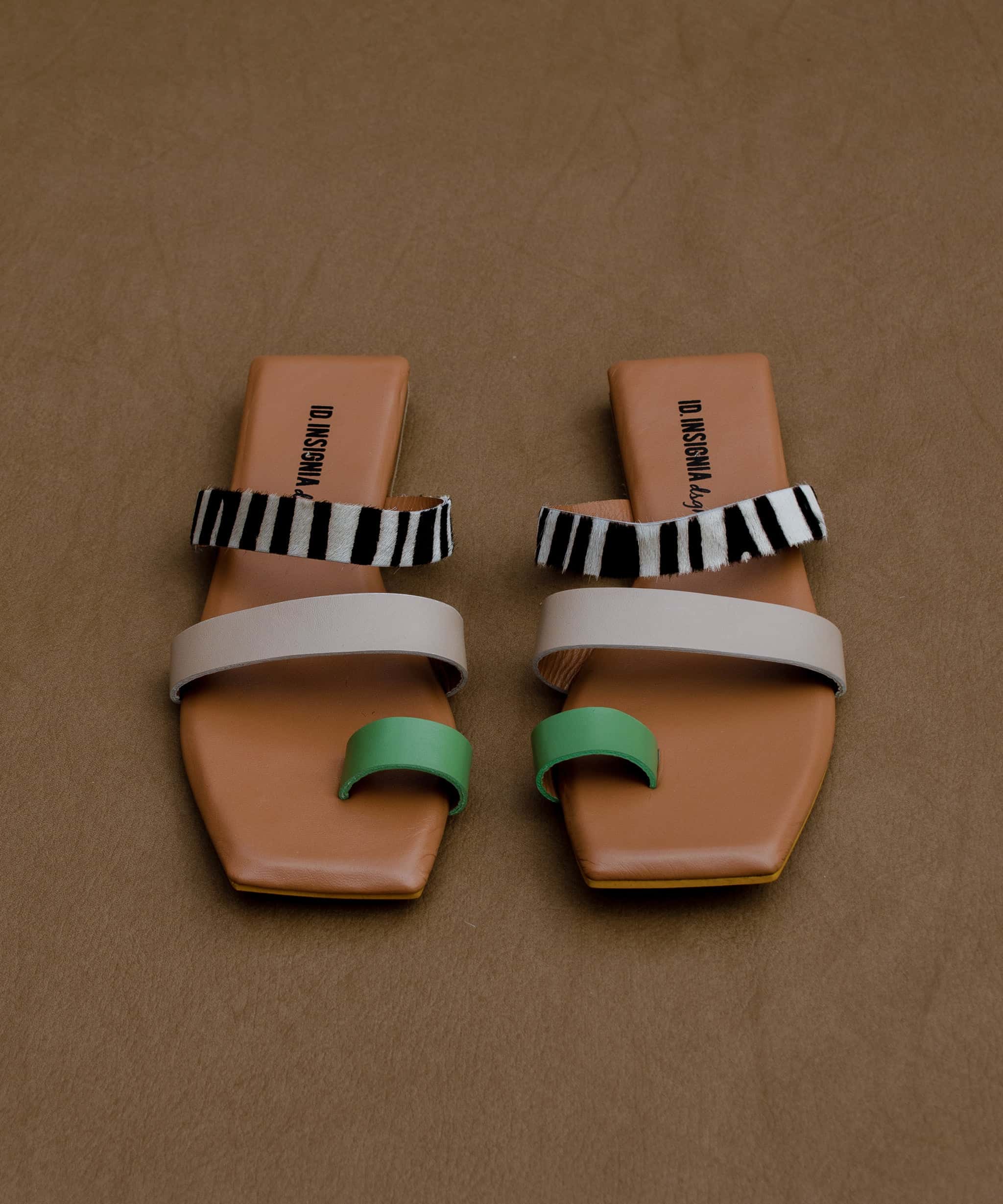 The Ocaso sandal – verde/taupe – edición limitada