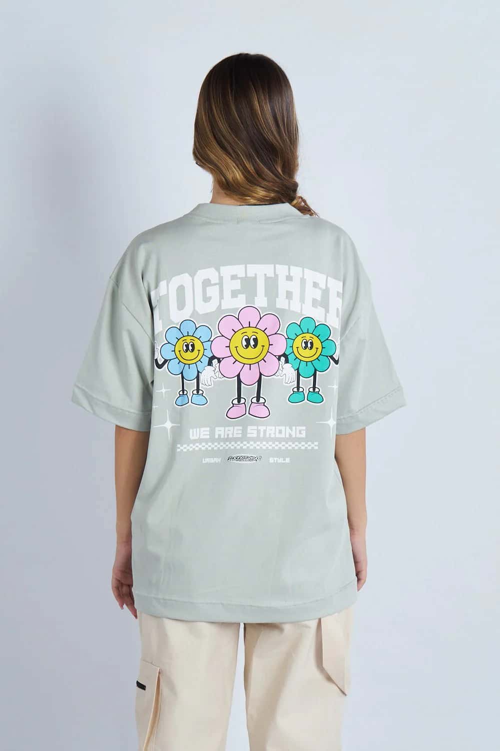 Camiseta oversize estampado Together Gris V | DROP 03 |