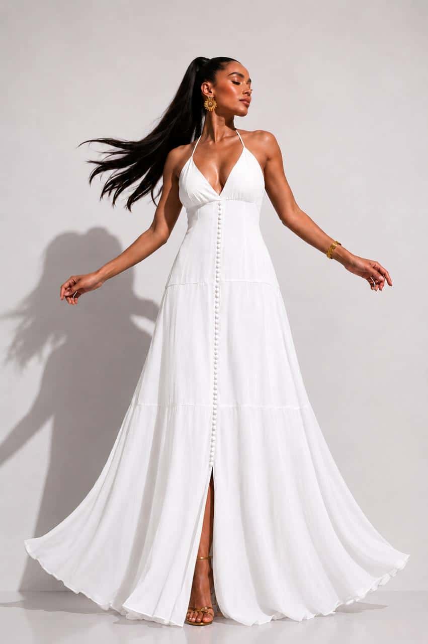 Vestido Heliconia Blanco - miniatura 2