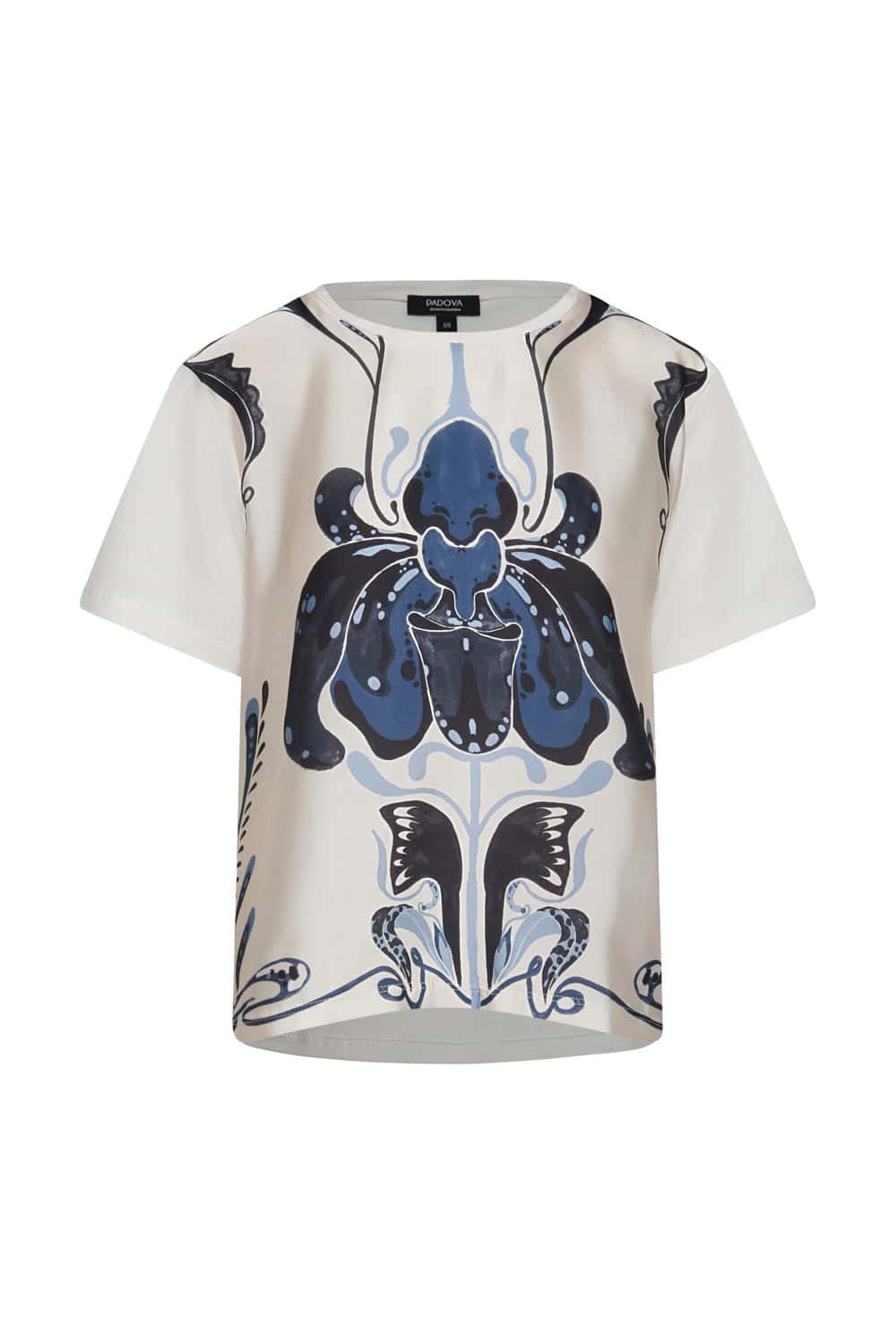 Camiseta lourdes ivory navy - miniatura 1