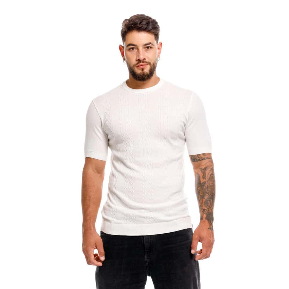CAMISETA CUELLO REDONDO SAO PAULO BEIGE