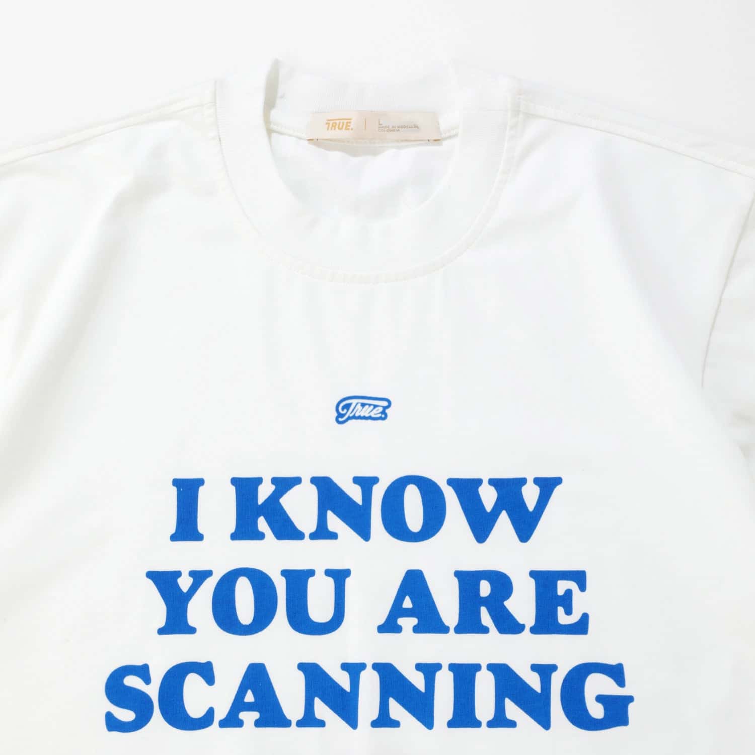 Scanning Cropped Tee - Cream - miniatura 4