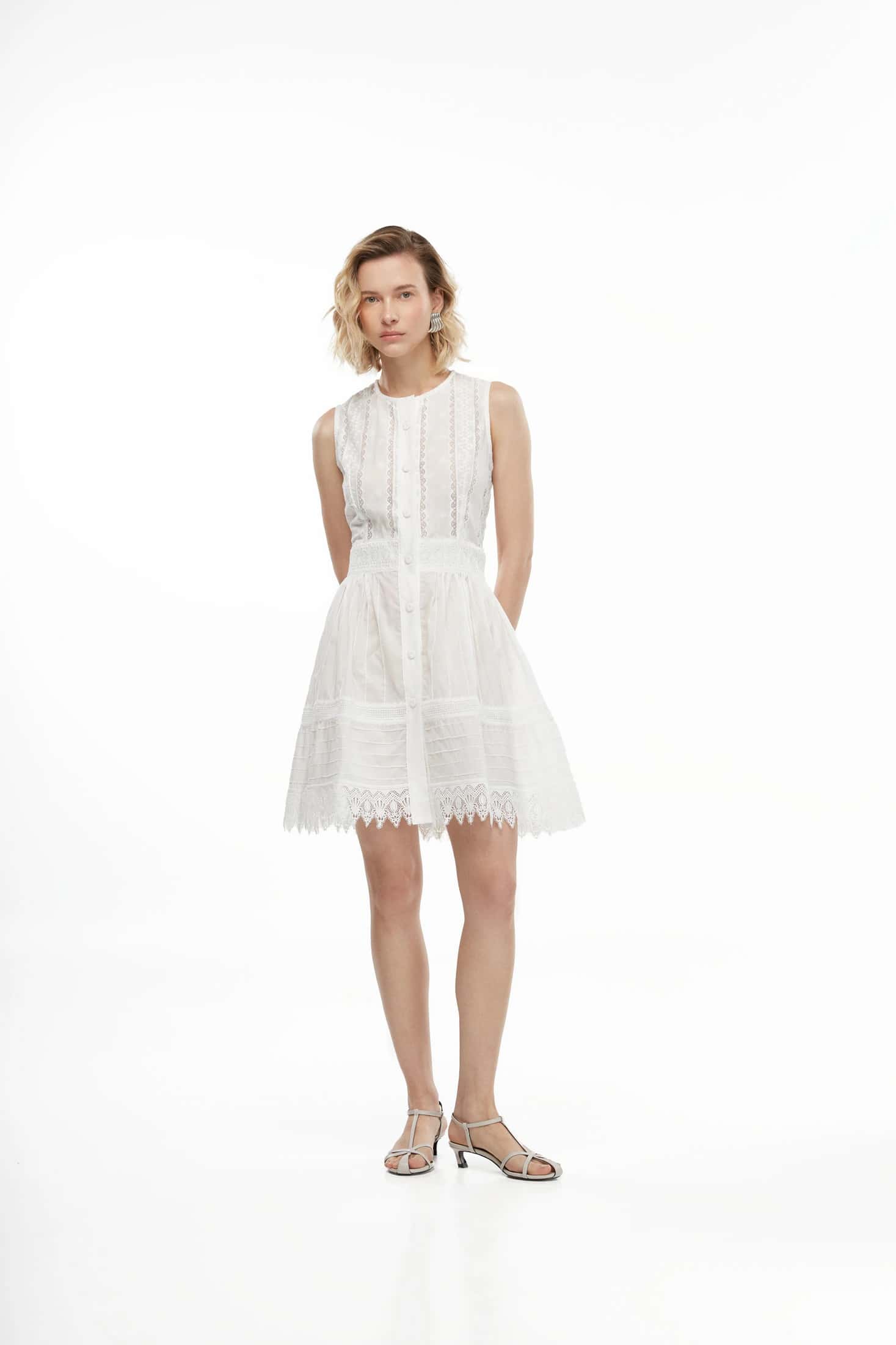 SOLAIRE MINI DRESS WHITE