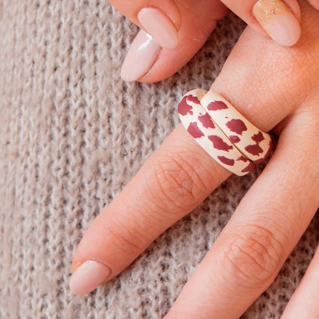 Anillo Bold Cow Print