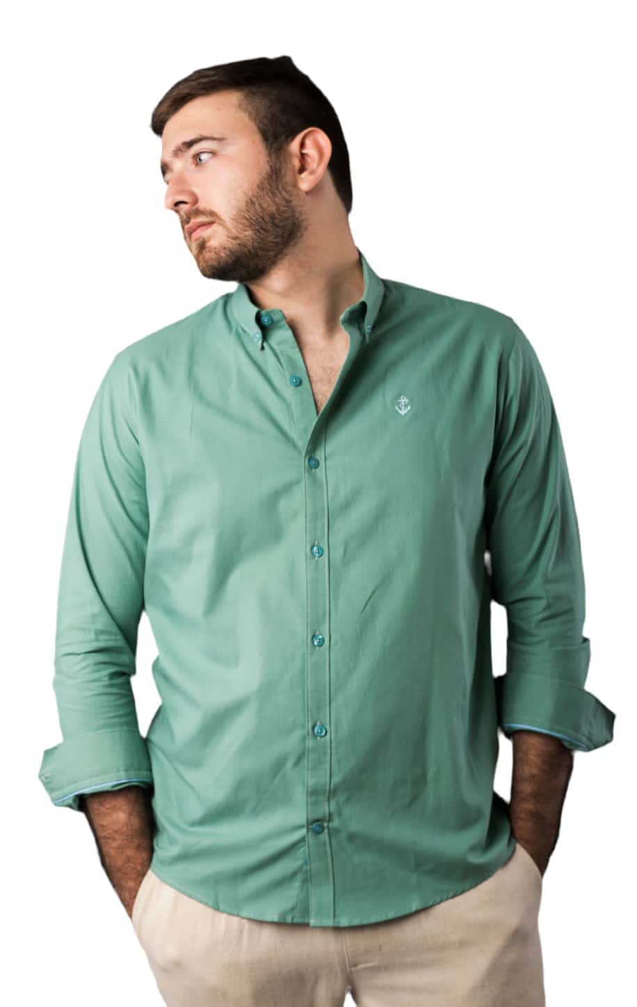 Camisa Oxford Verde Oliva - miniatura 2