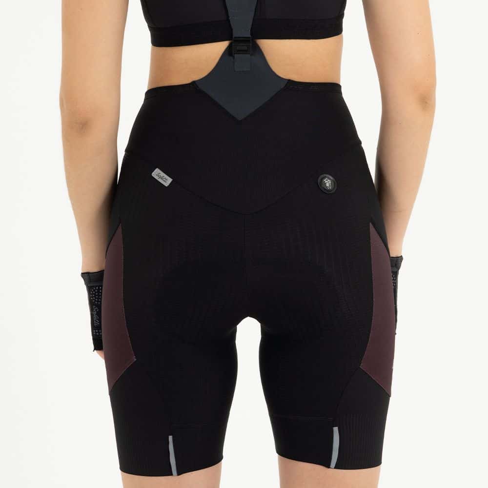 PANTALONETA CICLISMO CON CARGADERAS EVANS CARGO VINO PARA MUJER - miniatura 3