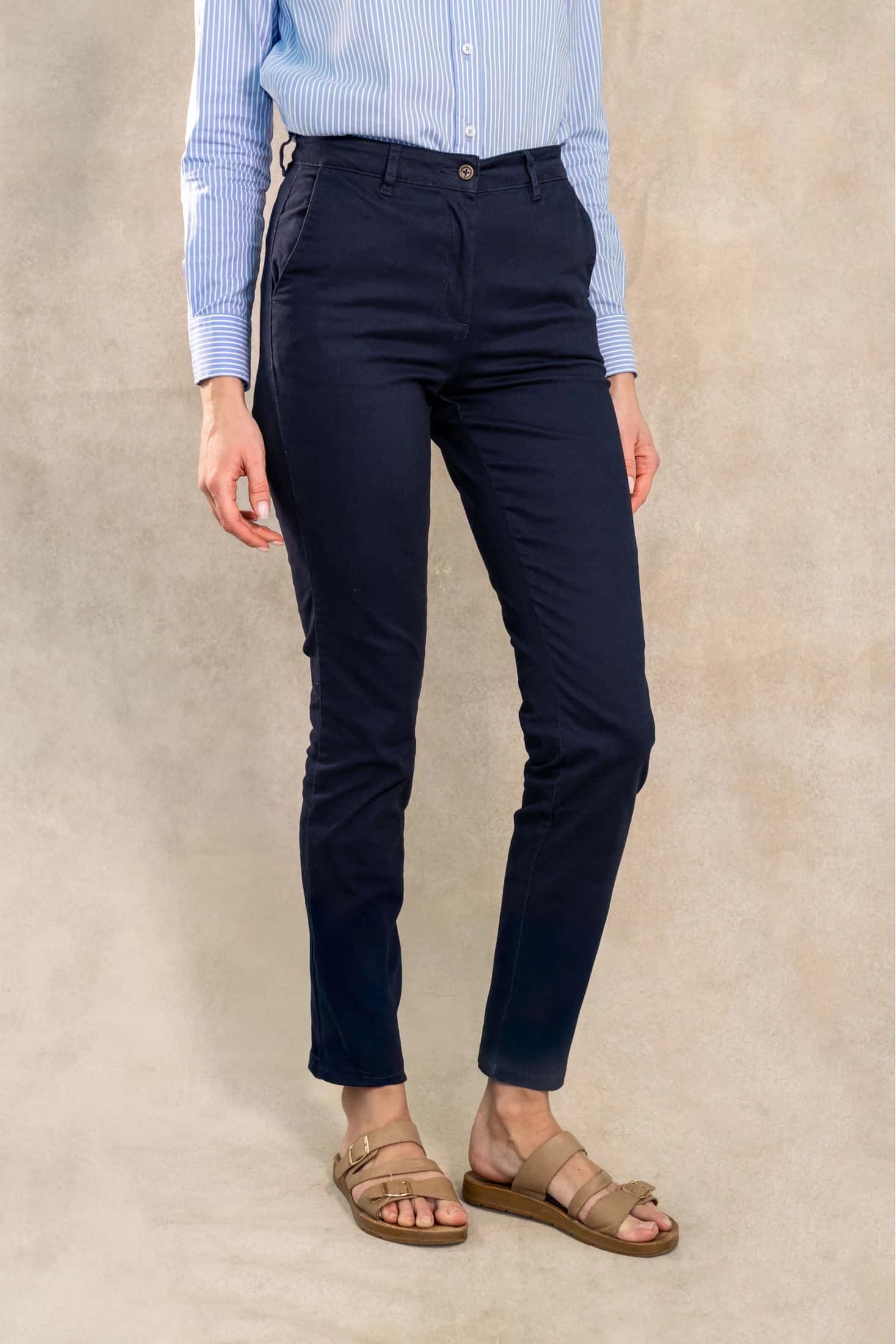 Pantalon Elastico de Mujer Azul Navy