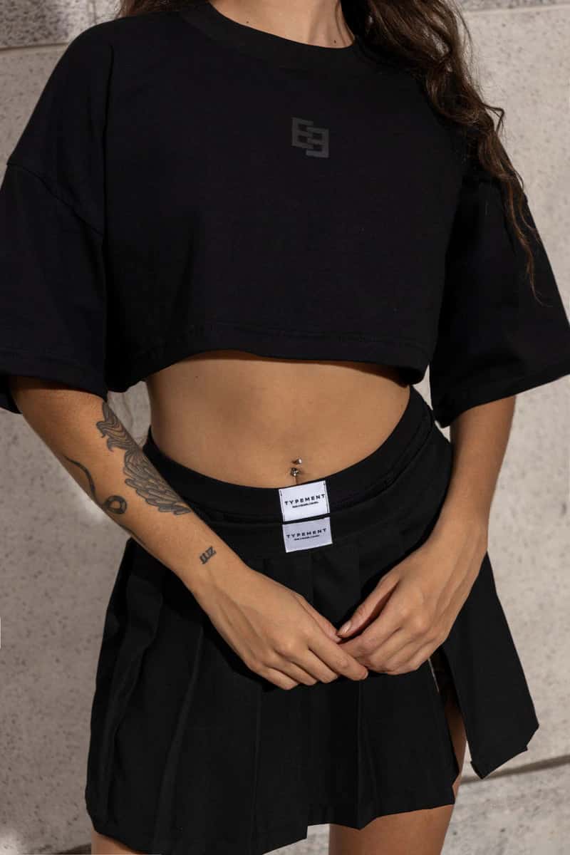 BLACK SODA CROP TOP