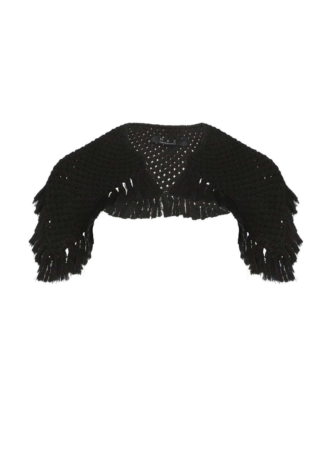 MACRAME HONEYCOMB SHOULDER PADS