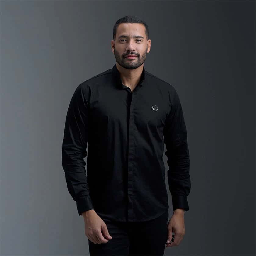 Camisa Negra Manga Larga