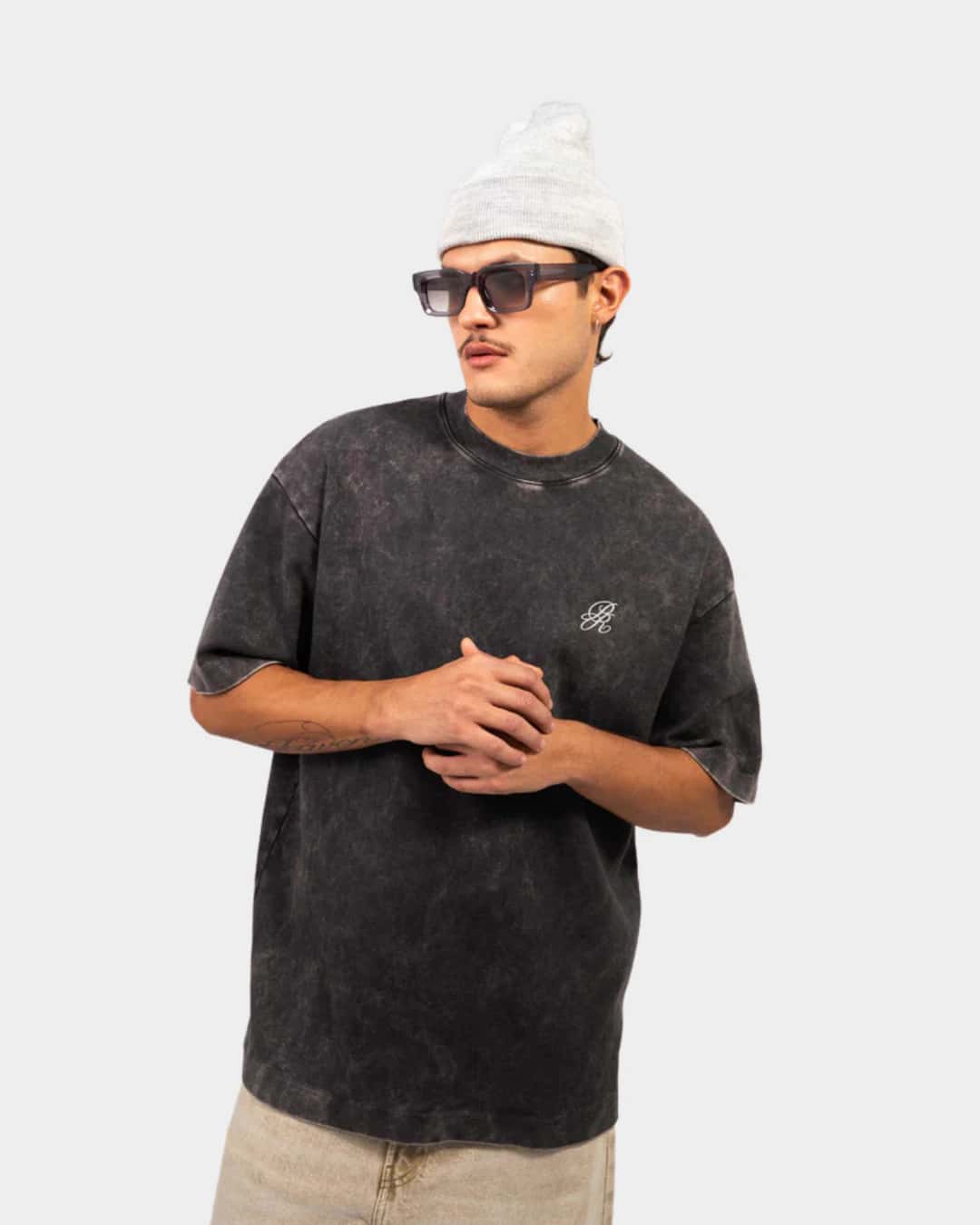 WASHED BLACK LOGO T-SHIRT - miniatura 1
