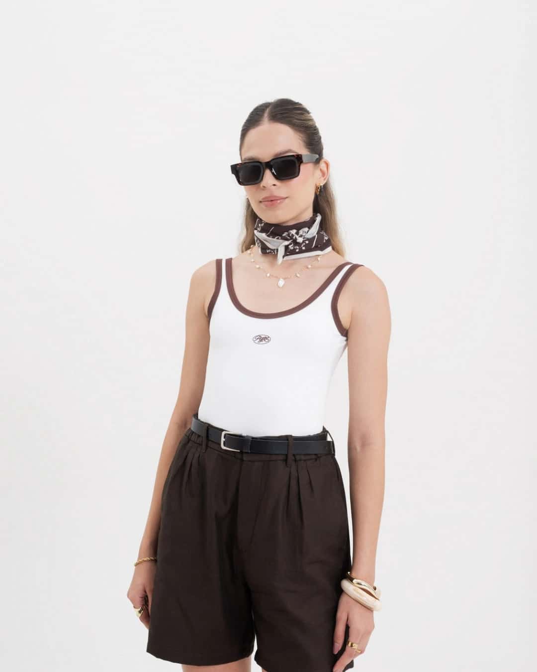 ACROSS THE LINES IVORY TANK TOP - miniatura 2