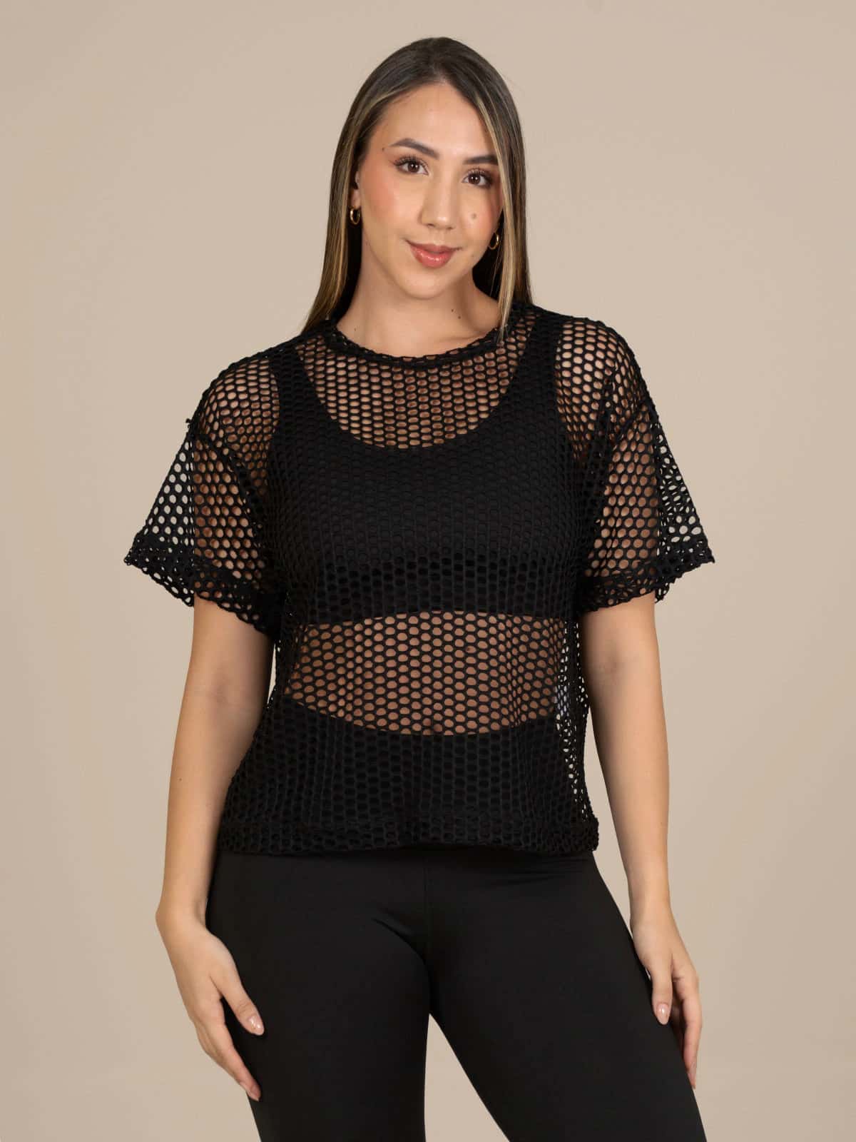 Camiseta tulum malla negra