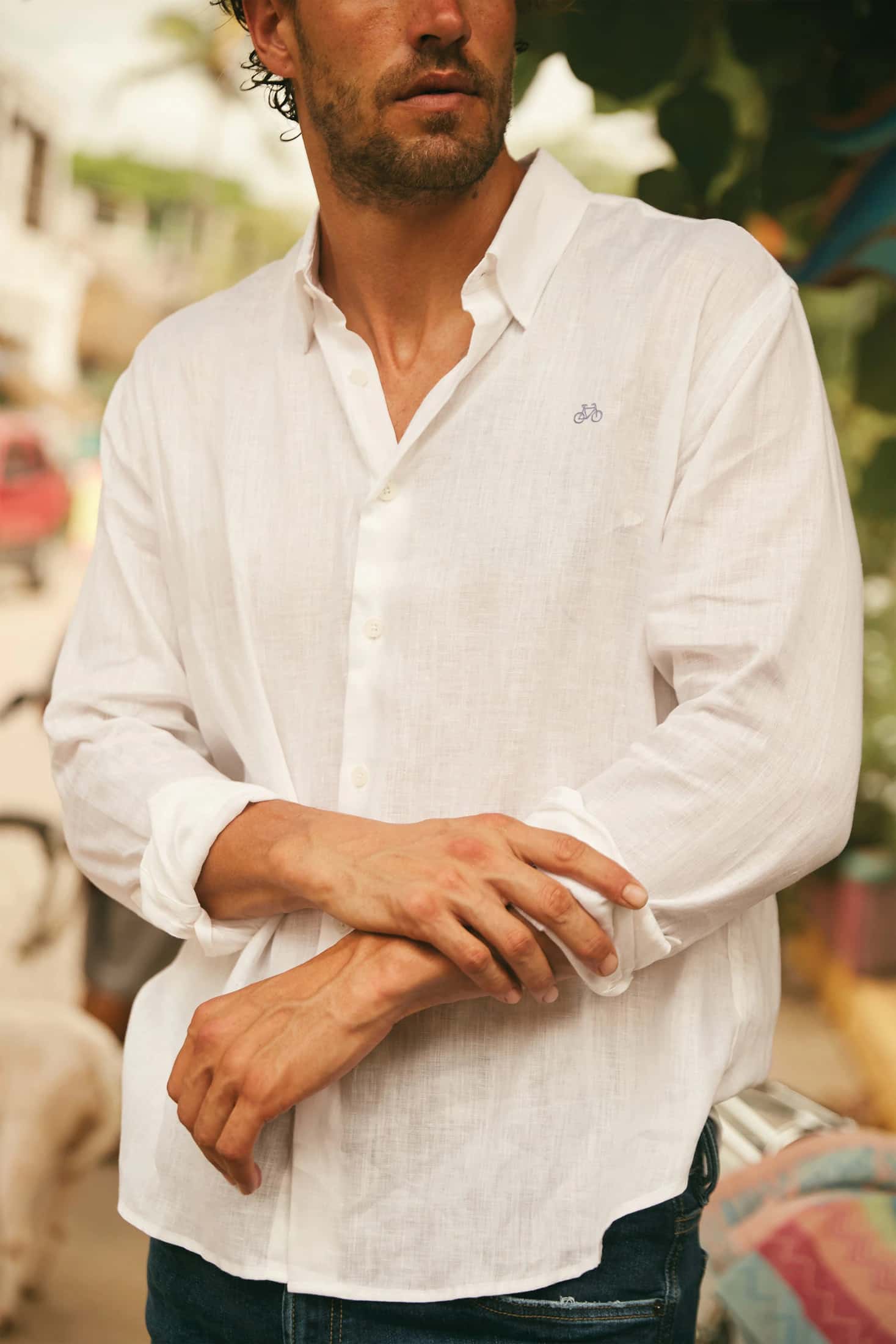 CAMISA LINO BLANCO