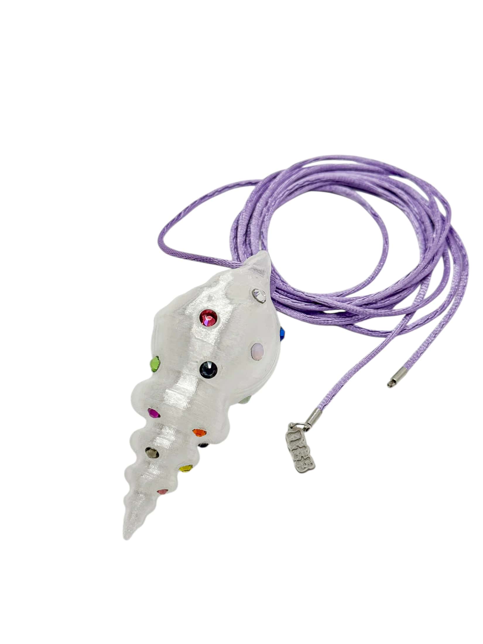 shell necklace transparente con cristales - miniatura 1