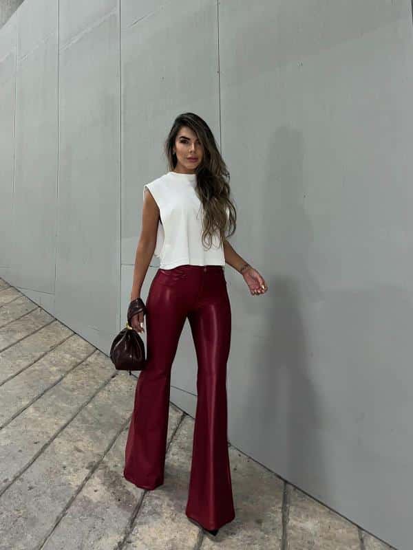 LEGGINS BOTA CAMPANA VINOTINTO BOTON