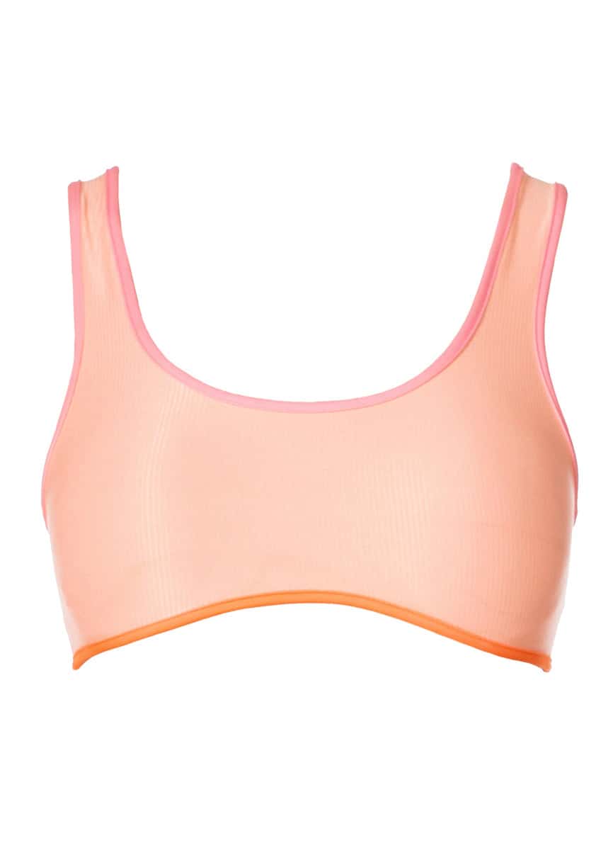 Maaji Peach Coral Jilly Sporty Bralette Bikini Top - miniatura 5