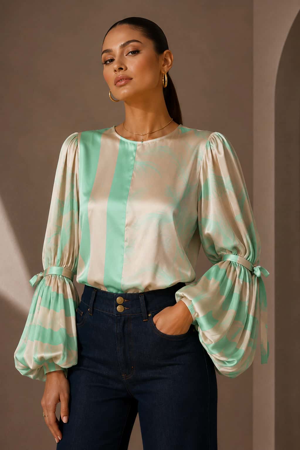 Blusa Cantor Rayas Turquesa - miniatura 5