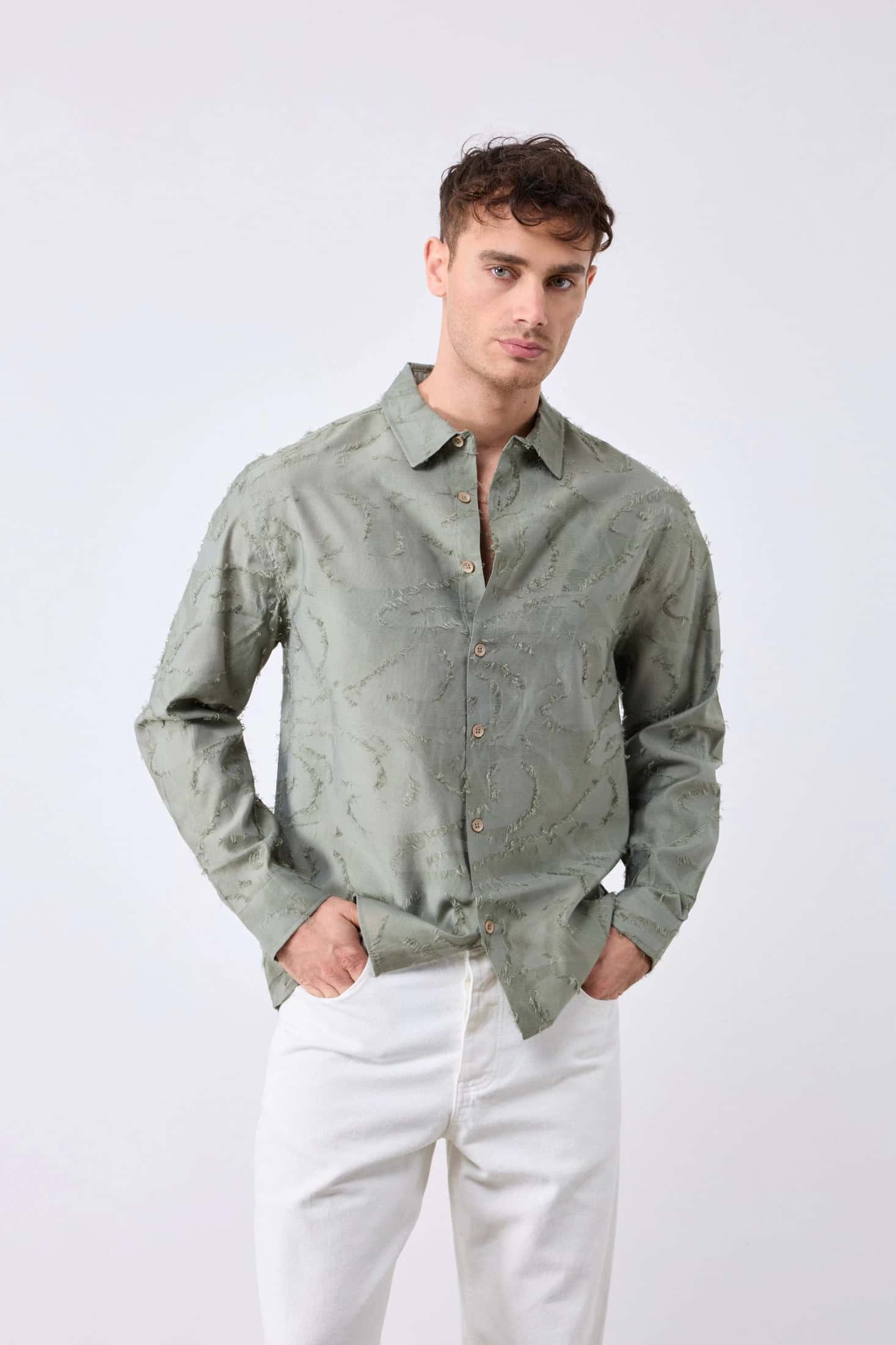 CAMISA LALELI OLIVA - miniatura 3