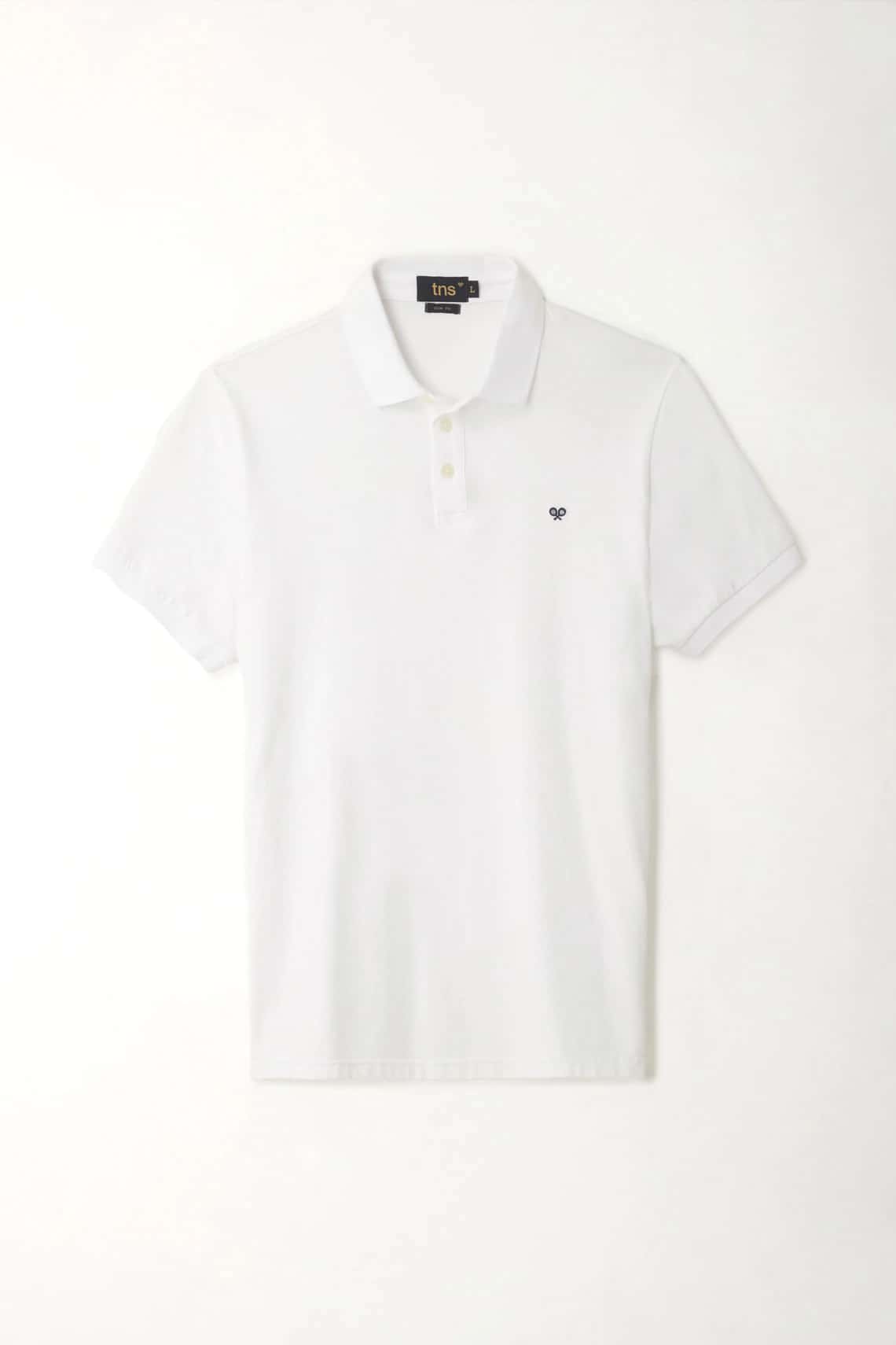 Polo blanca Lycra-algodón para hombre