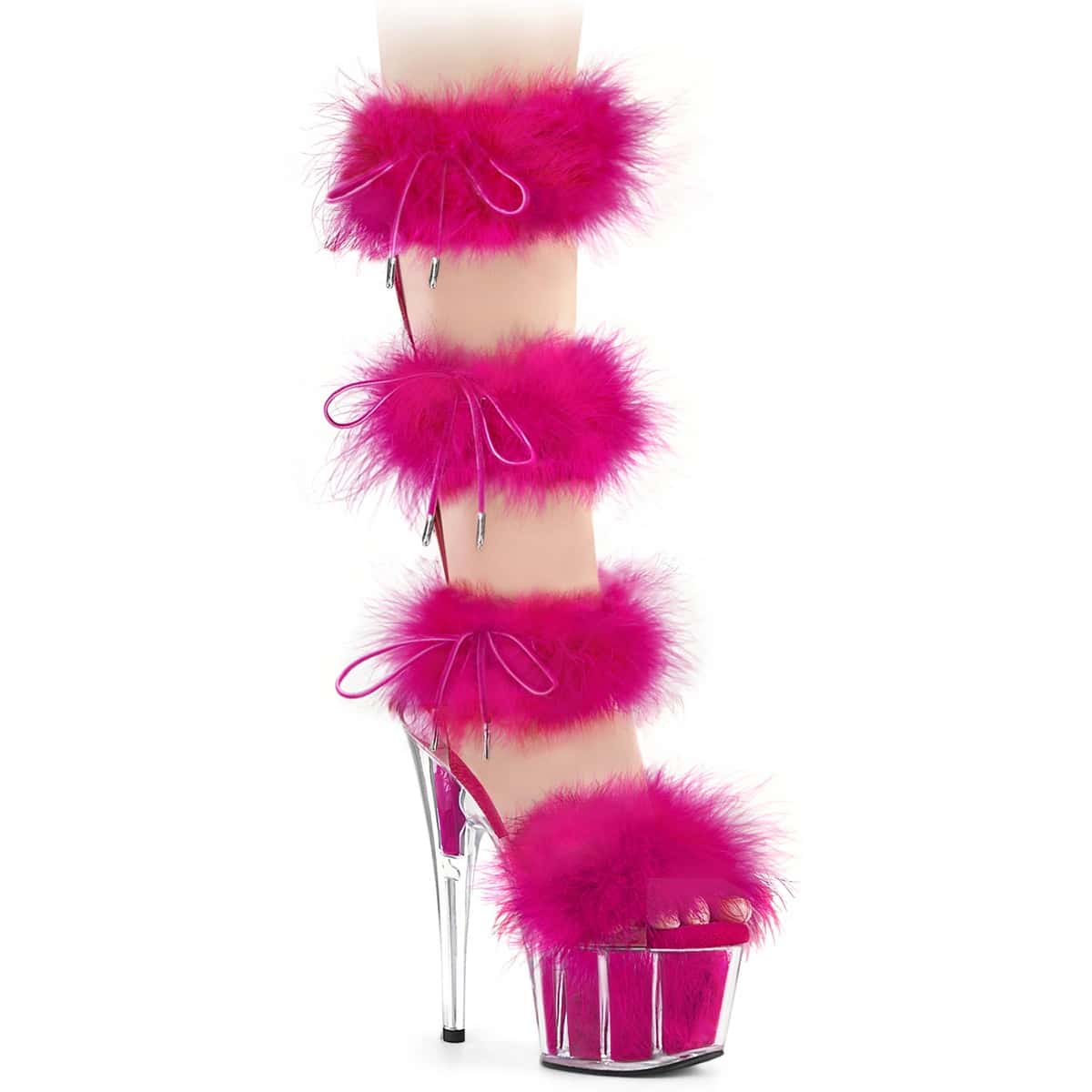 Zapatos sandalias bajo pedido Tacones Plataforma Poledance Pleaser ADO728F/C-HPFUR/M