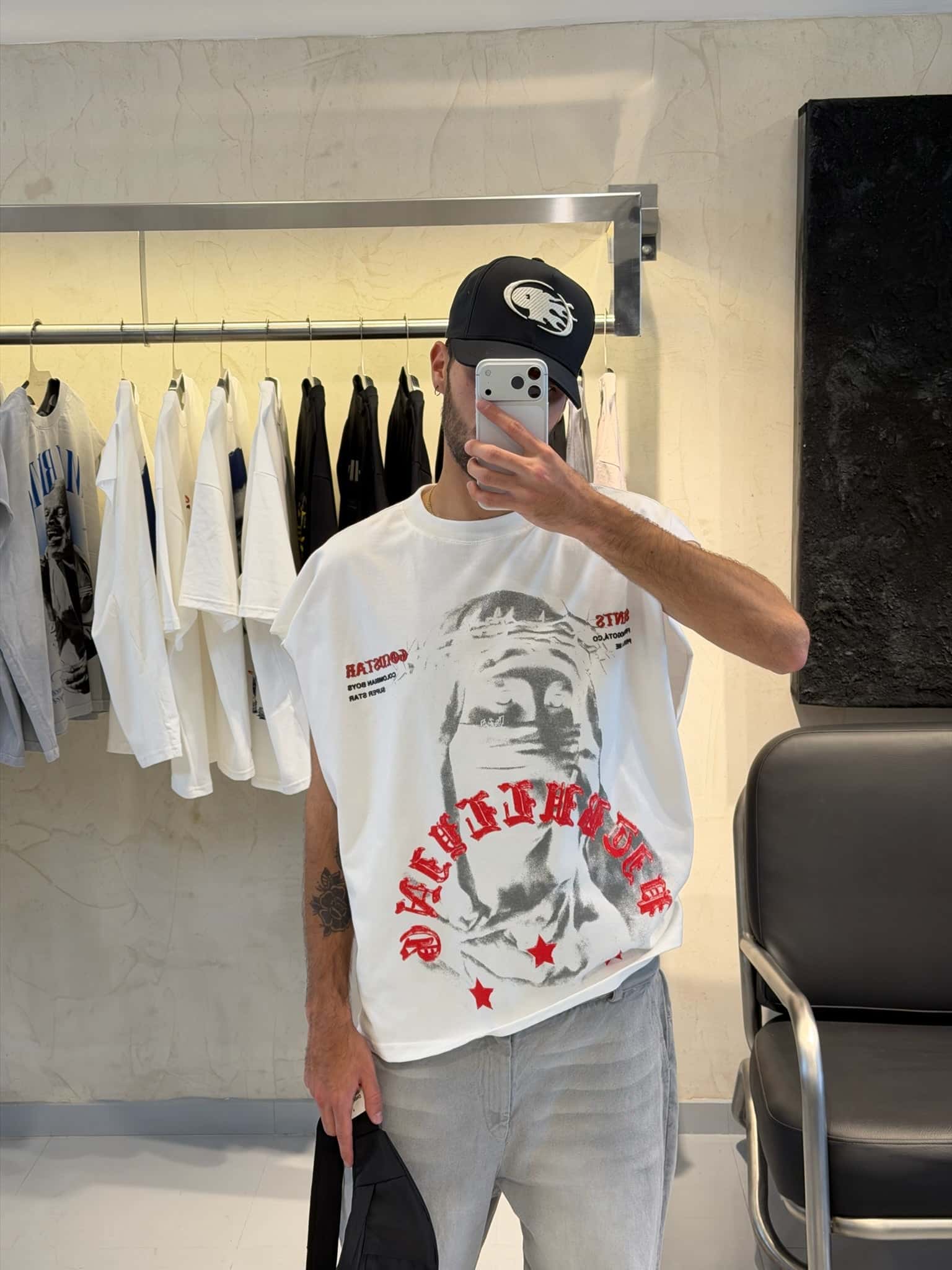 TANKTOP OVERSIZE SAINTS CRUDO - miniatura 4