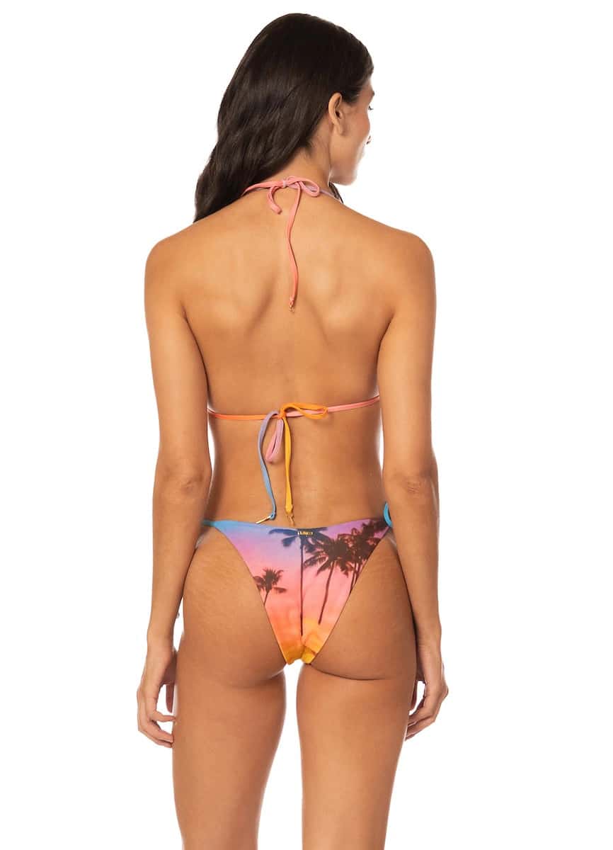 Maaji Peach Drift Sunshine Regular Rise Tie Side  Bikini Bottom