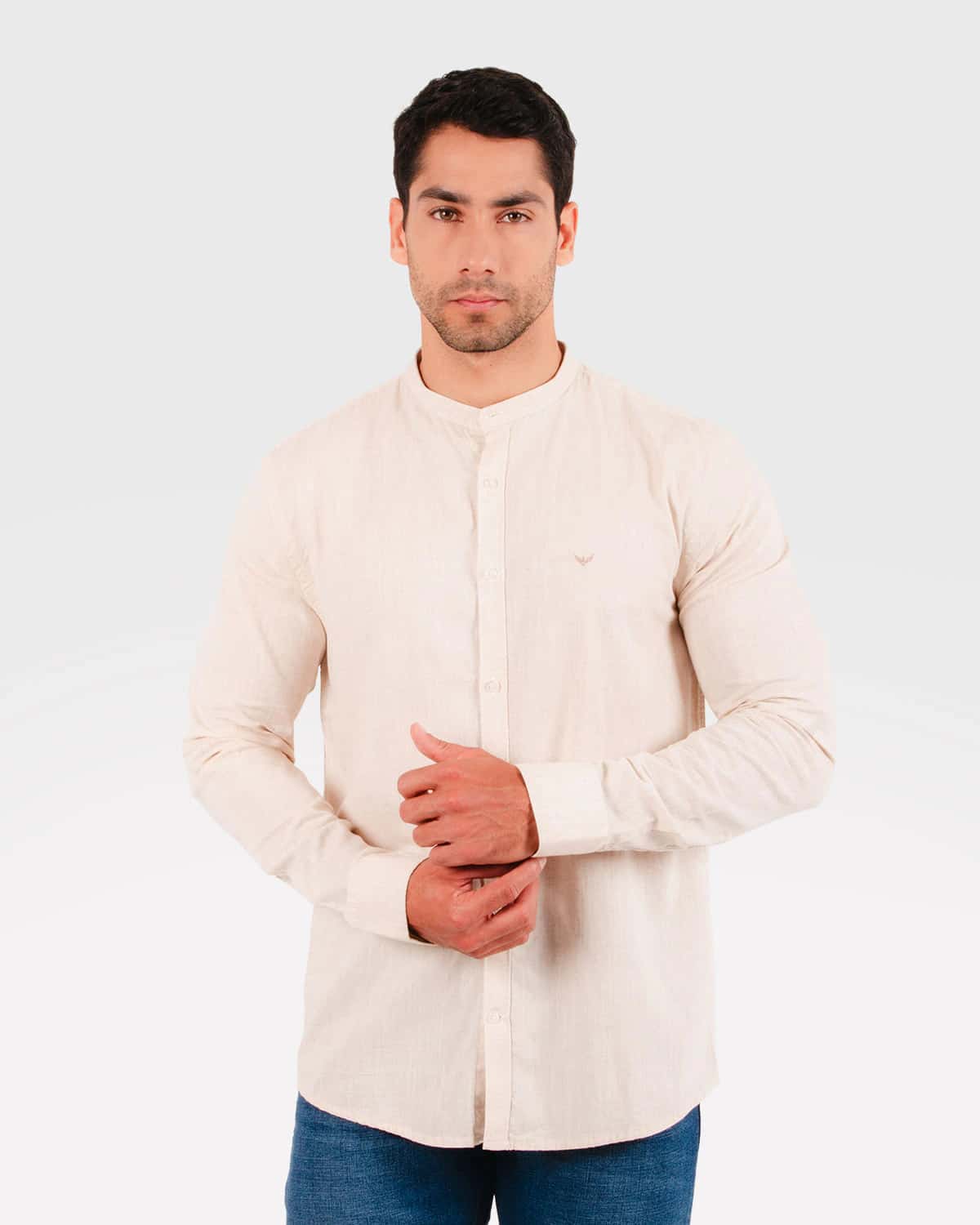 Camisa ivory manga larga para hombre
