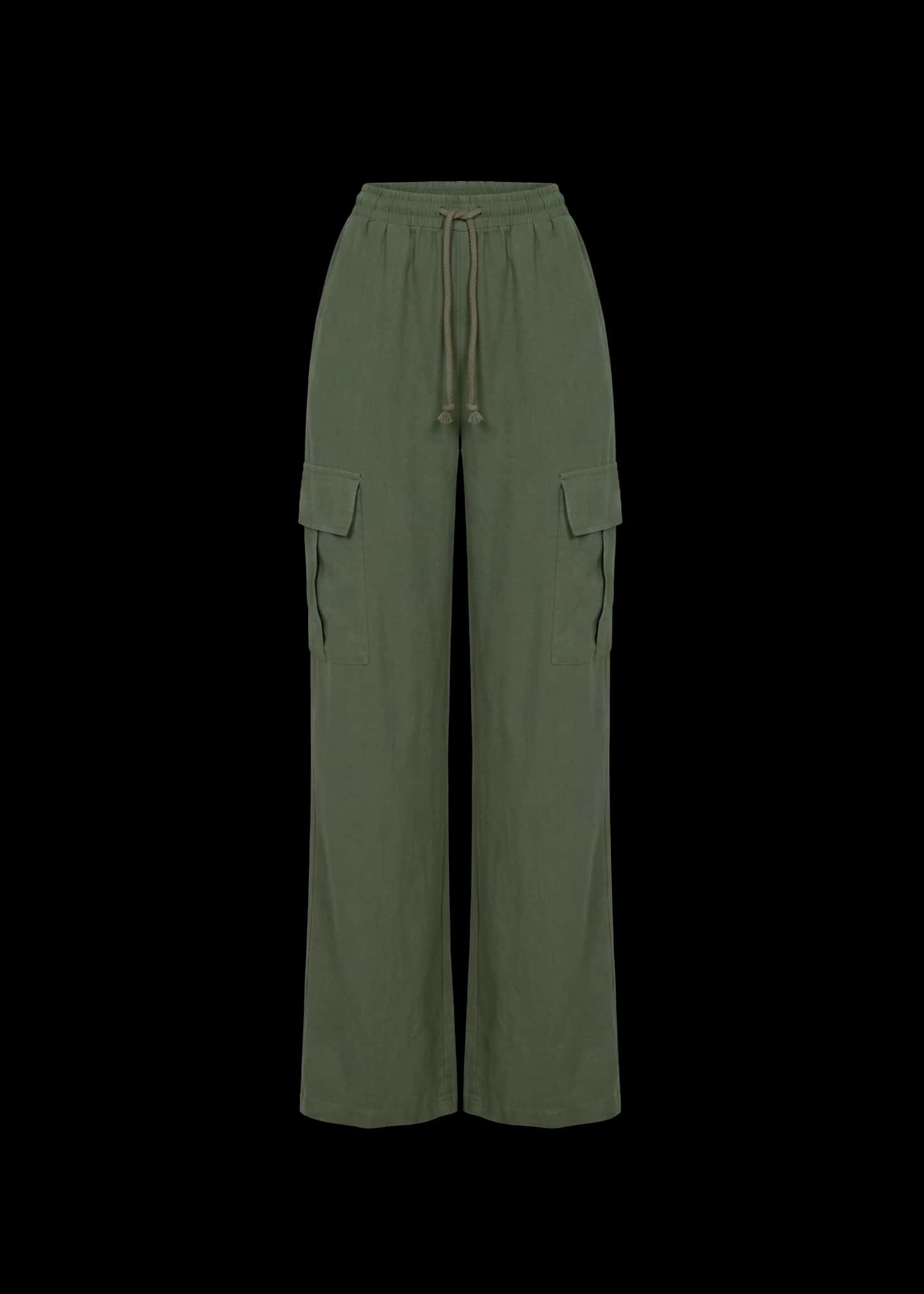 Pantalon Cargo lino