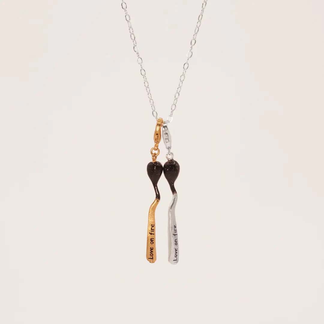 Dije Love On Fire Plata - miniatura 3