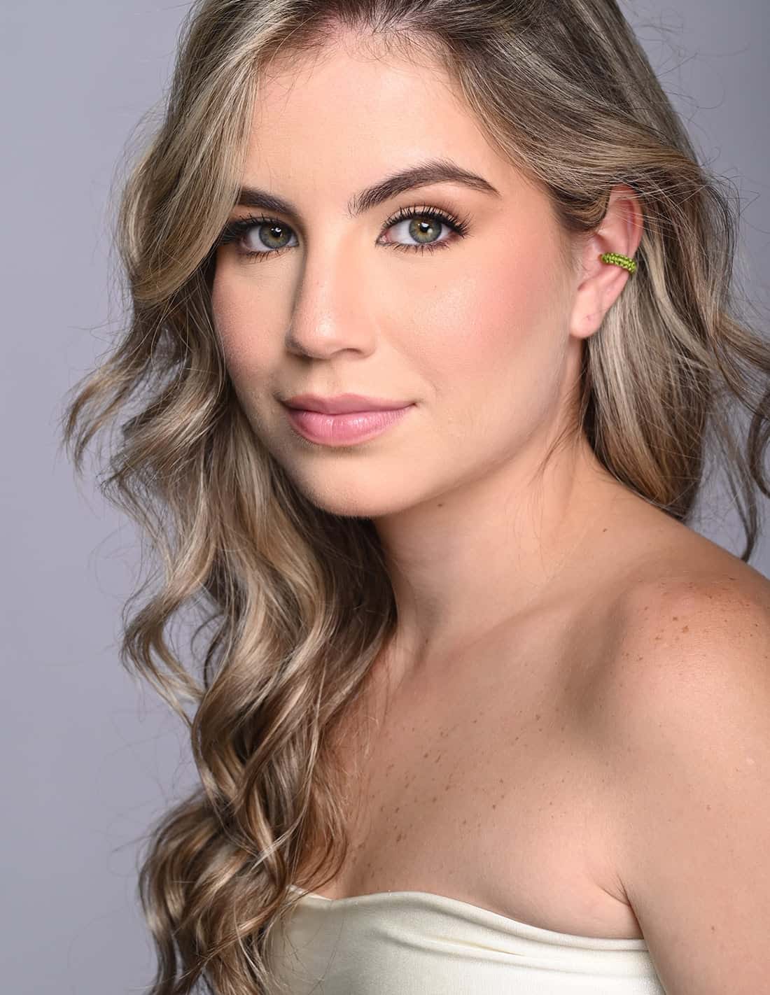 Ear Cuff Luna Creciente Lime Green - miniatura 2