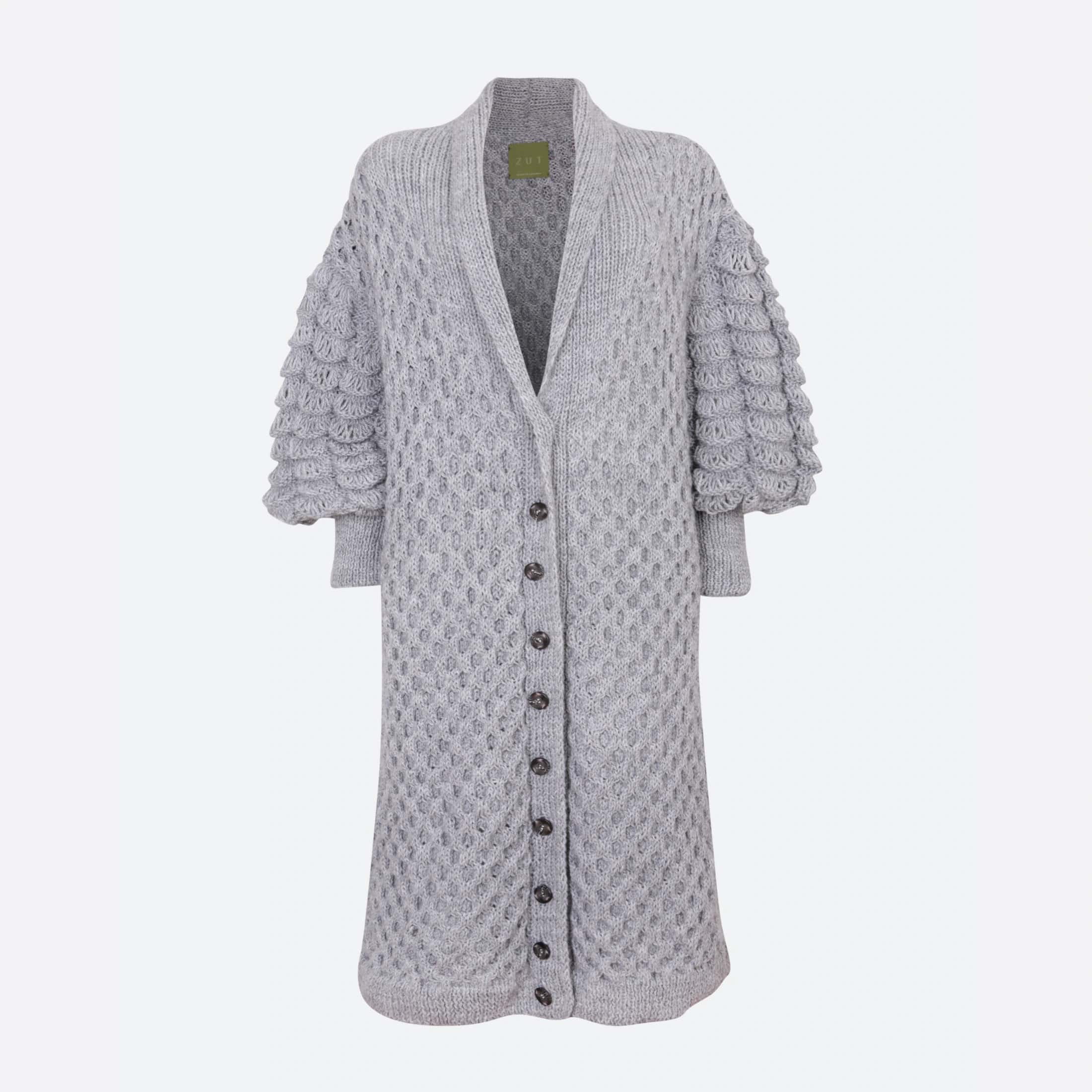 ALICE KNITTED SWEATER WITH BUMPER SLEEVES