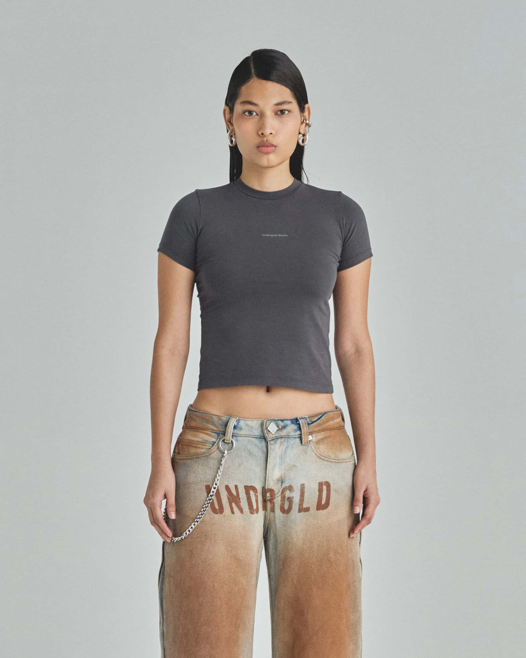 Basics Undergold Studio Long Baby Tee Vintage Gray - miniatura 2