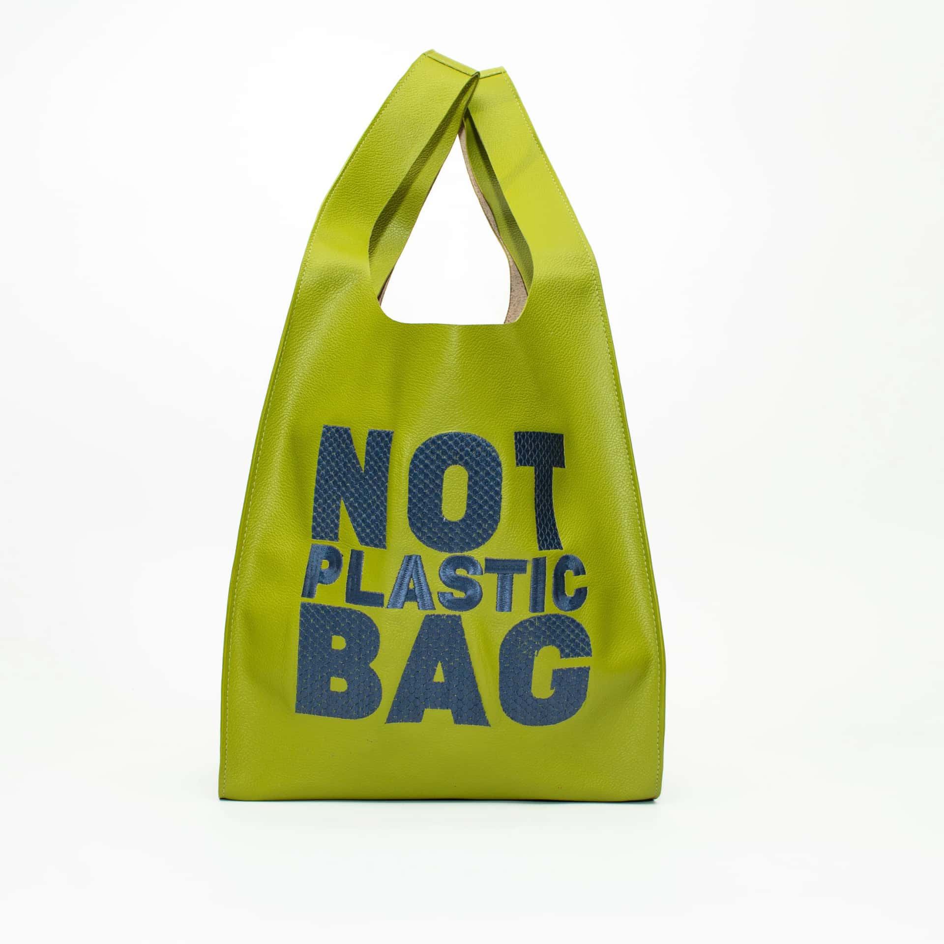 PLASTIC BAG - Pistachio x sky blue