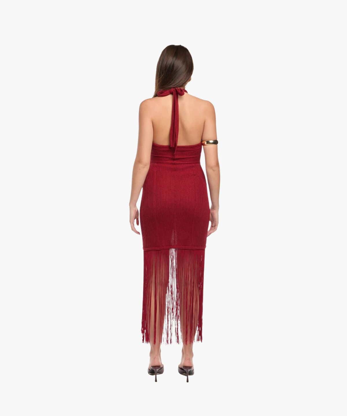 Sam Burgundy Dress - miniatura 2